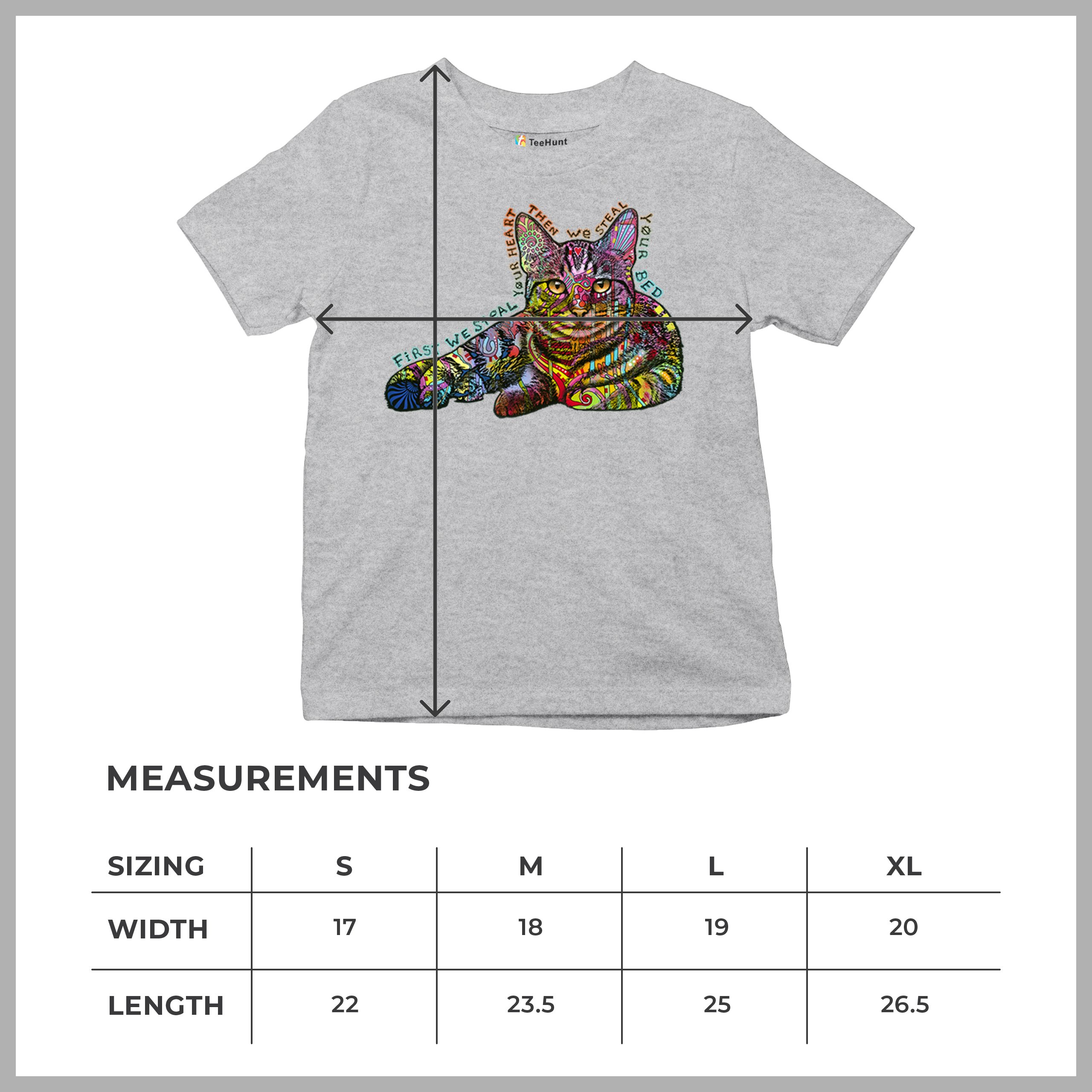 Dean Russo Cute Neon Cat Youth T-shirt First We Steal Your Heart Kitten Kids - Picture 15 of 50