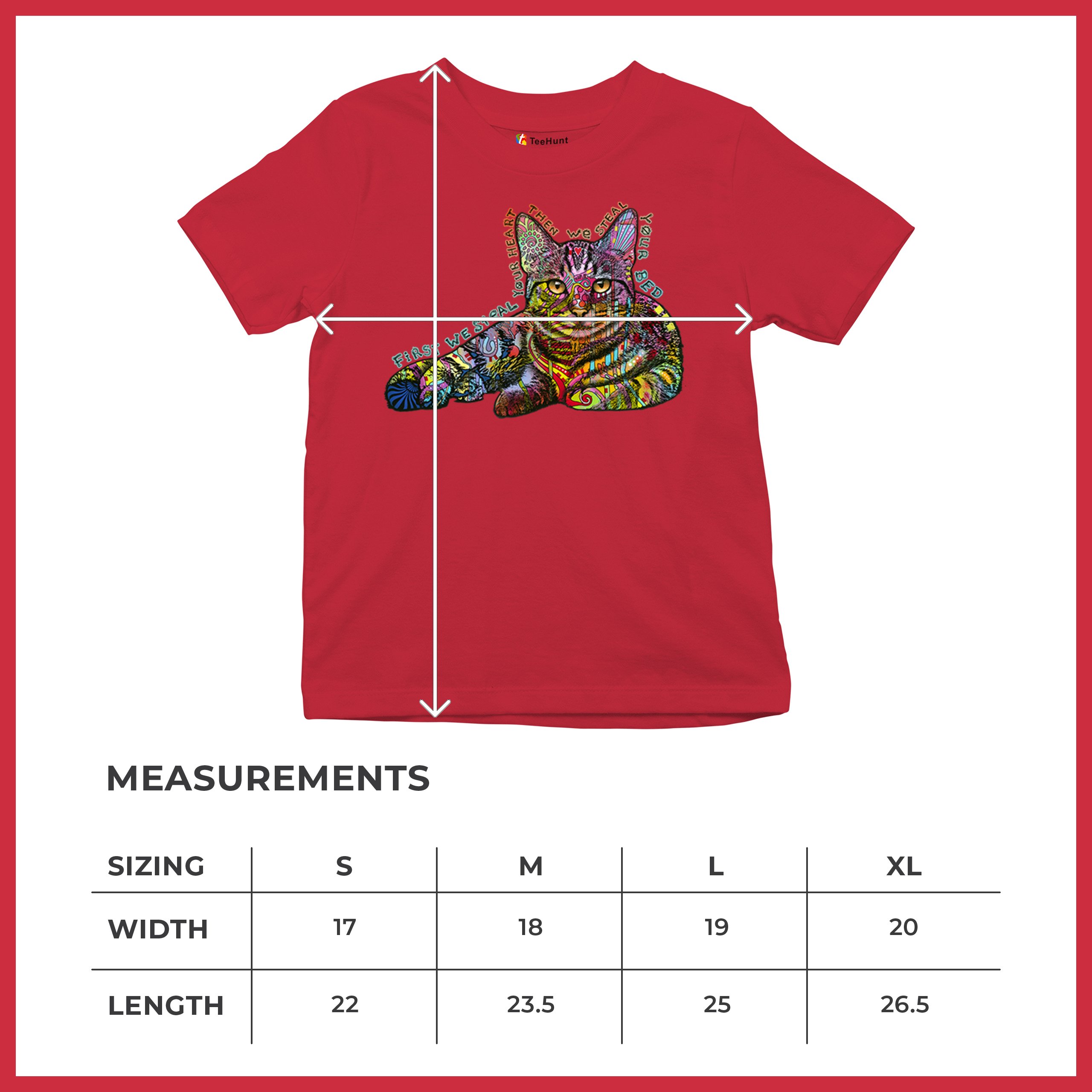 Dean Russo Cute Neon Cat Youth T-shirt First We Steal Your Heart Kitten Kids - Picture 22 of 50