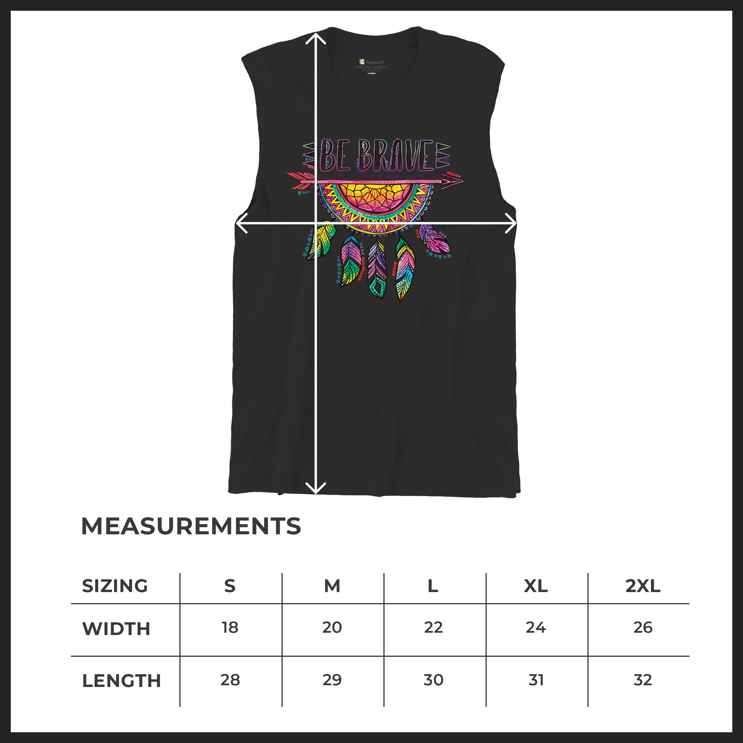 Be Brave Dream Catcher Muscle Shirt Dean Russo Motivation Feather Men's - Picture 8 of 43