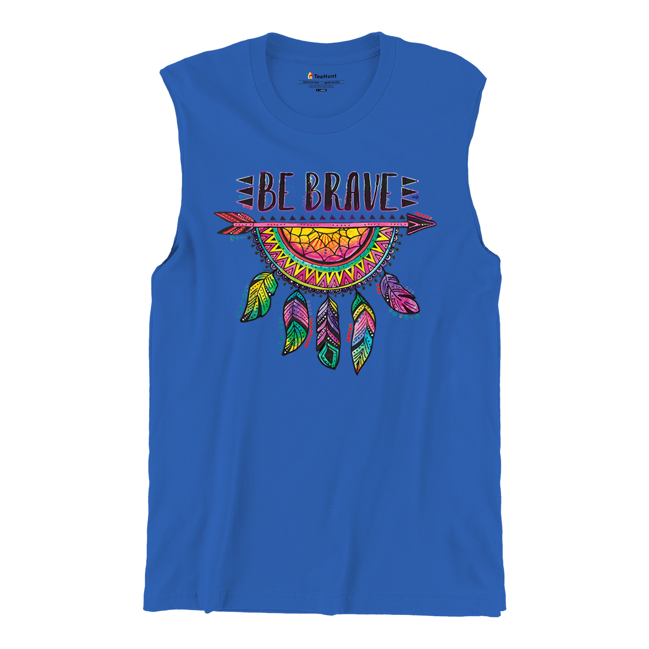 Be Brave Dream Catcher Muscle Shirt Dean Russo Motivation Feather Men's - Picture 41 of 43
