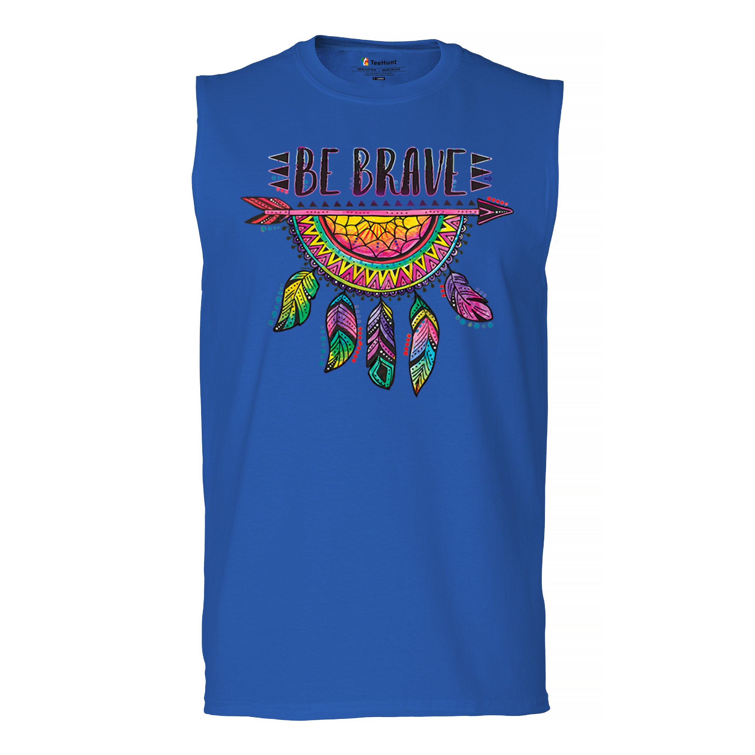 Be Brave Dream Catcher Muscle Shirt Dean Russo Motivation Feather Men's - Picture 37 of 43