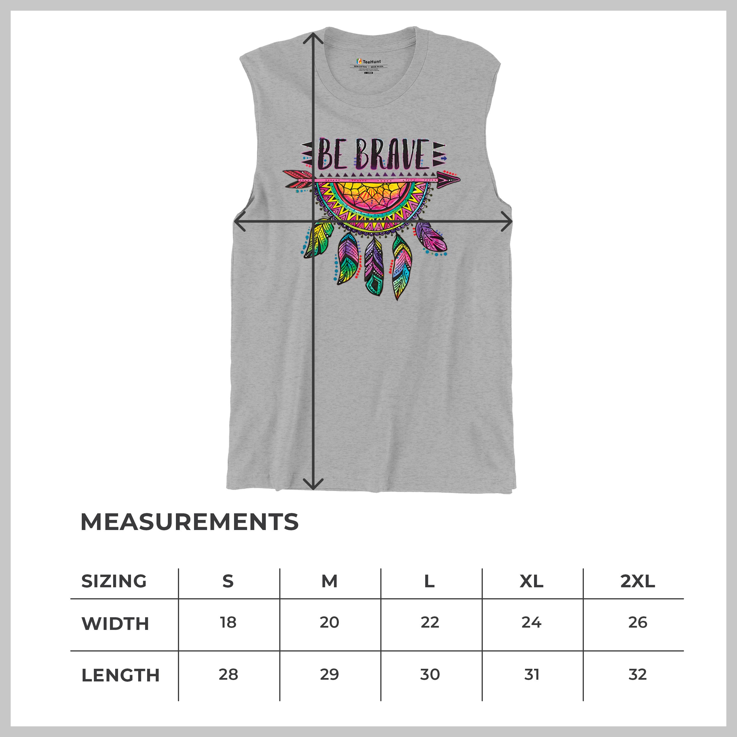 Be Brave Dream Catcher Muscle Shirt Dean Russo Motivation Feather Men's - Picture 15 of 43
