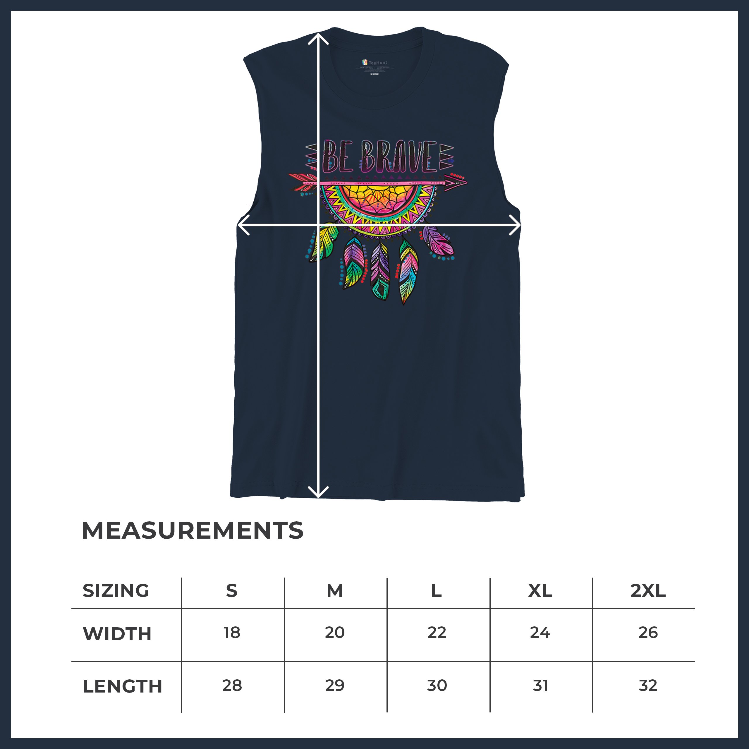 Be Brave Dream Catcher Muscle Shirt Dean Russo Motivation Feather Men's - Picture 36 of 43