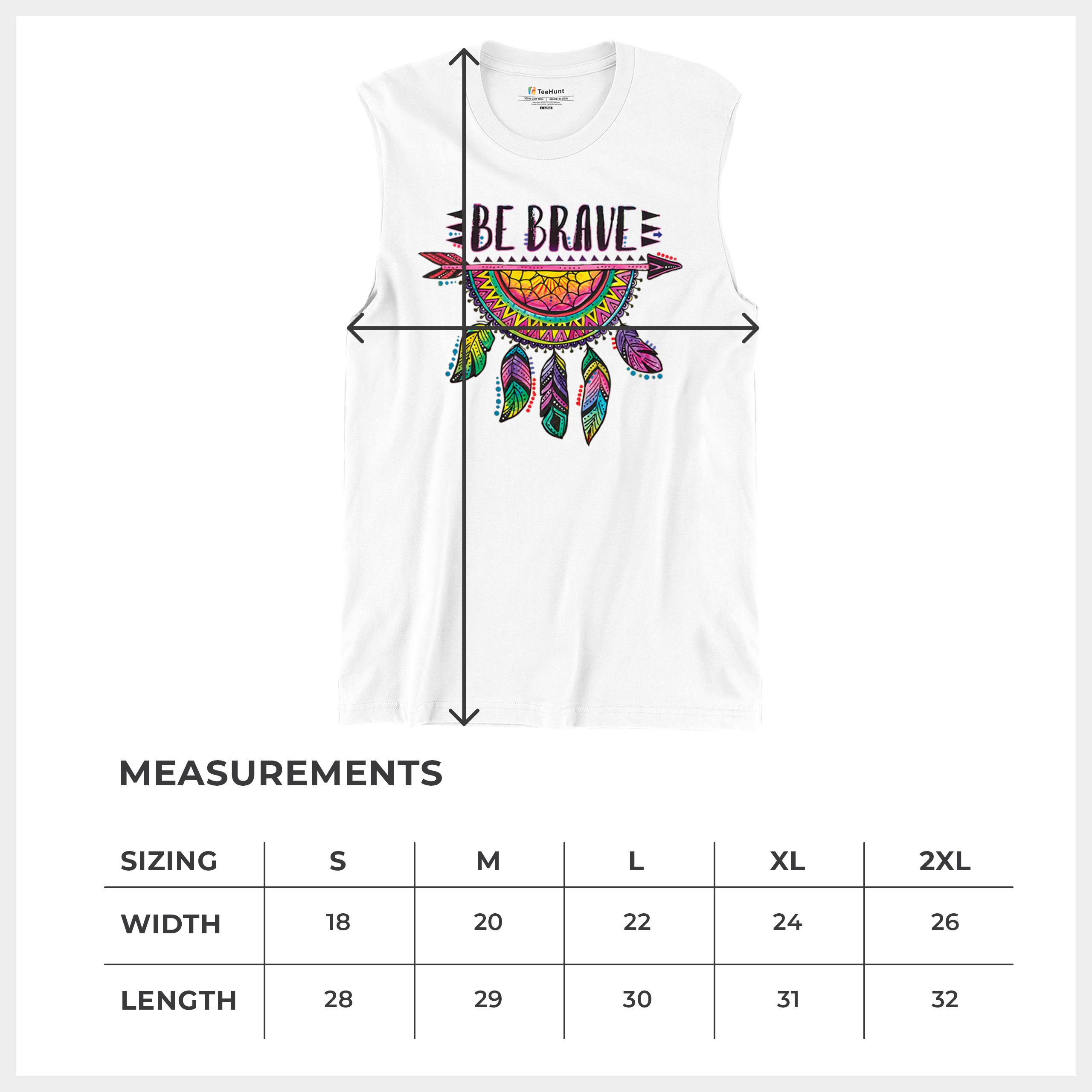 Be Brave Dream Catcher Muscle Shirt Dean Russo Motivation Feather Men's - Picture 29 of 43
