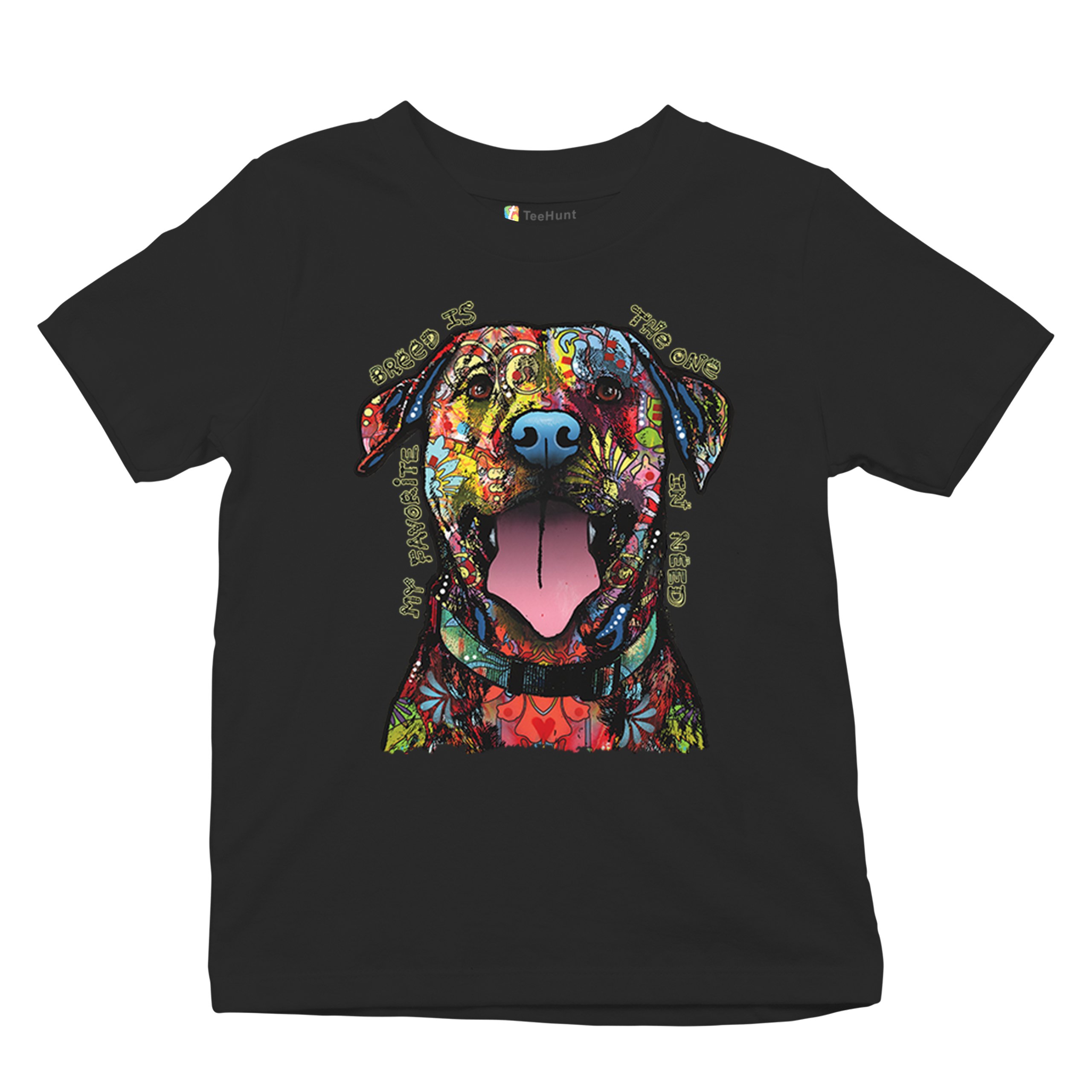 My Favorite Breed Is The One In Need Youth T-shirt Dean Russo Neon Dog Kids - Picture 6 of 50