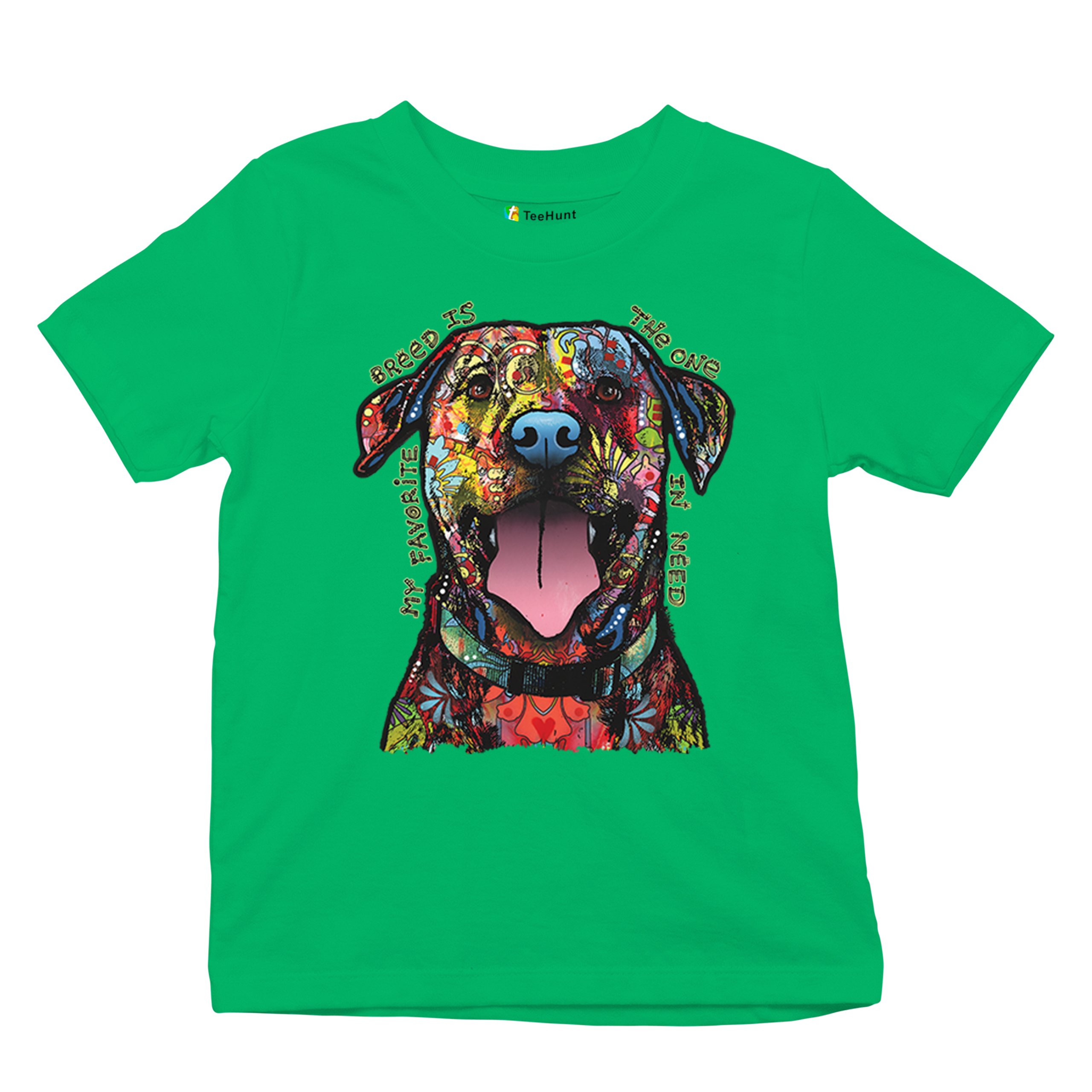 My Favorite Breed Is The One In Need Youth T-shirt Dean Russo Neon Dog Kids - Picture 34 of 50
