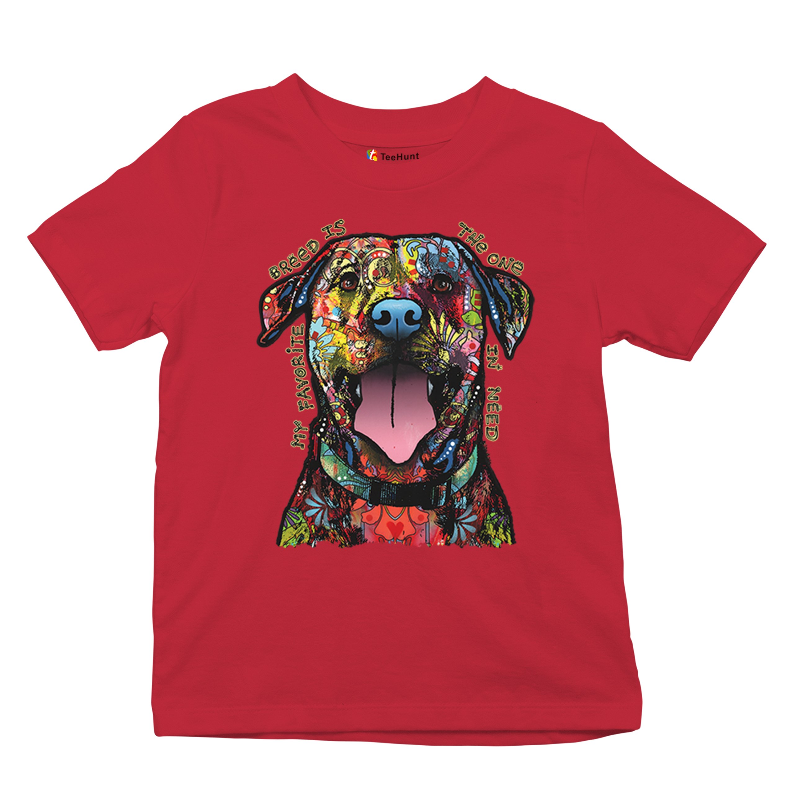 My Favorite Breed Is The One In Need Youth T-shirt Dean Russo Neon Dog Kids - Picture 20 of 50