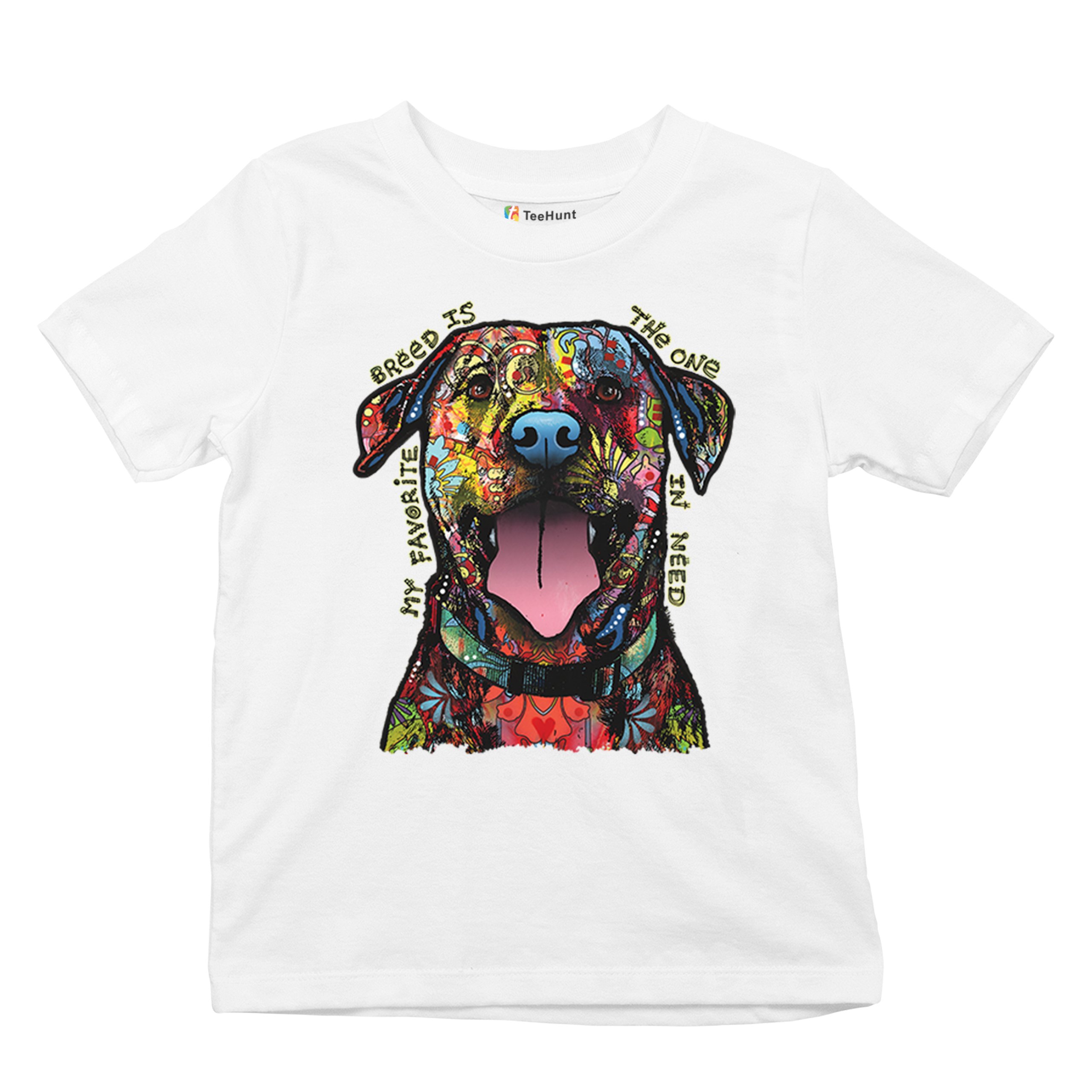 My Favorite Breed Is The One In Need Youth T-shirt Dean Russo Neon Dog Kids - Picture 27 of 50