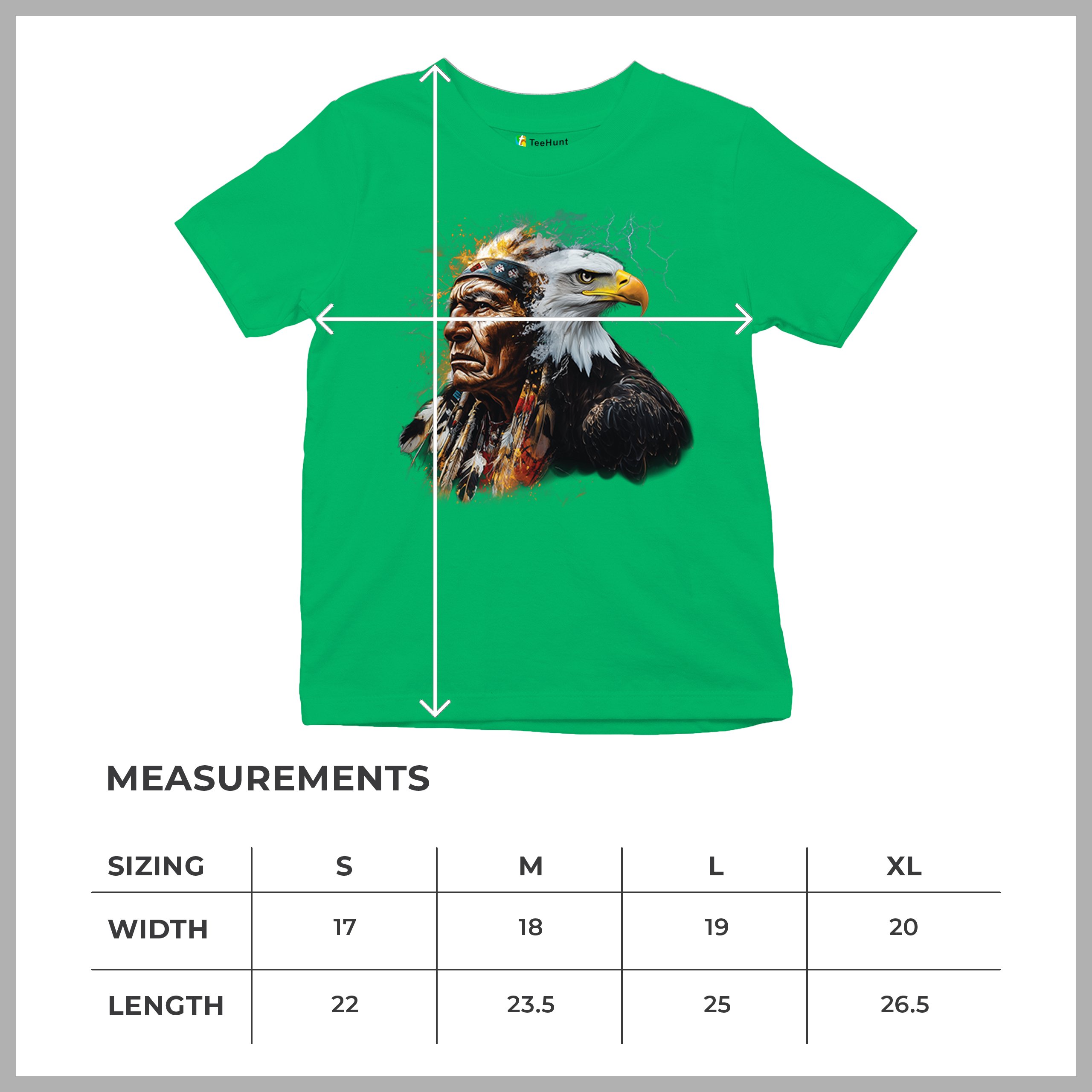 Native American Eagle Chief Youth T-shirt Spirit Warrior Nature Totem USA Kids - Picture 36 of 50