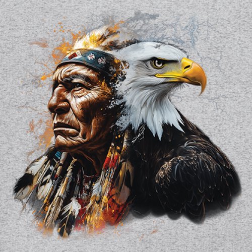 Native American Eagle Chief Youth T-shirt Spirit Warrior Nature Totem USA Kids - Picture 11 of 50