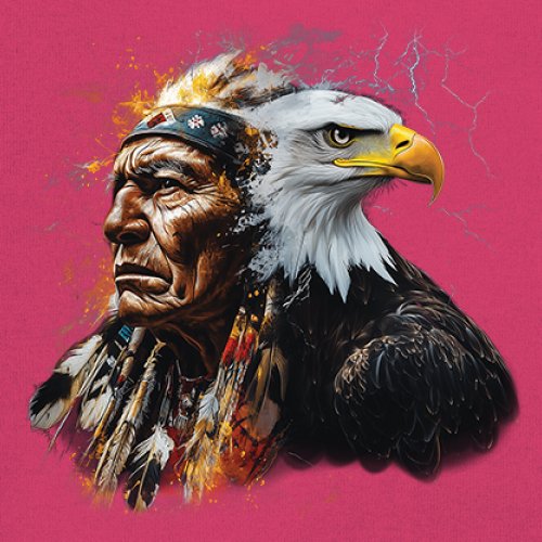 Native American Eagle Chief Youth T-shirt Spirit Warrior Nature Totem USA Kids - Picture 46 of 50