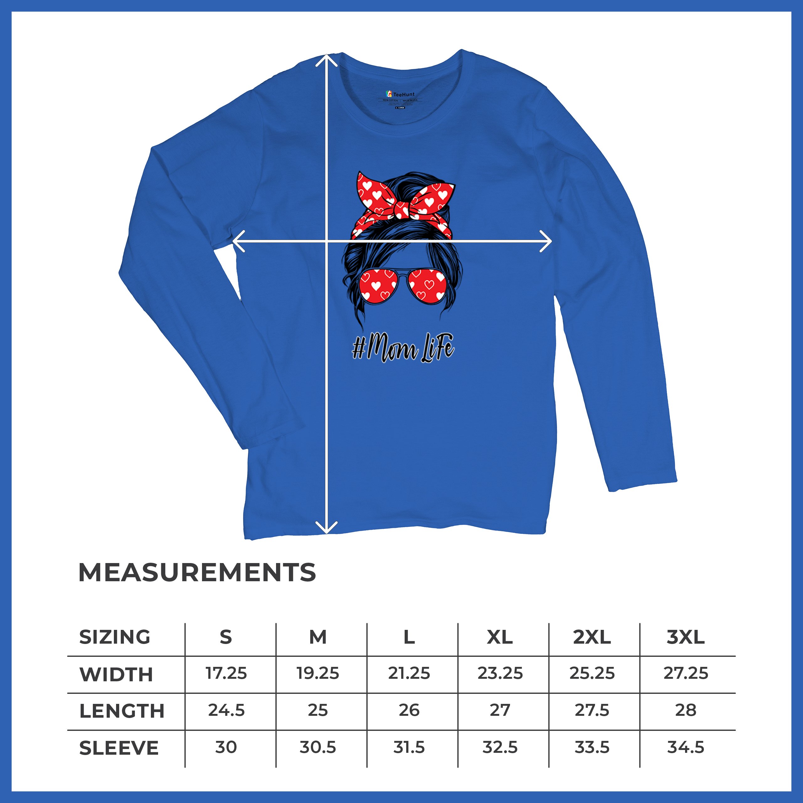 Mom Life Messy Bun Women's Long Sleeve T-shirt Motherhood Parenting Mother Mama - Picture 29 of 36