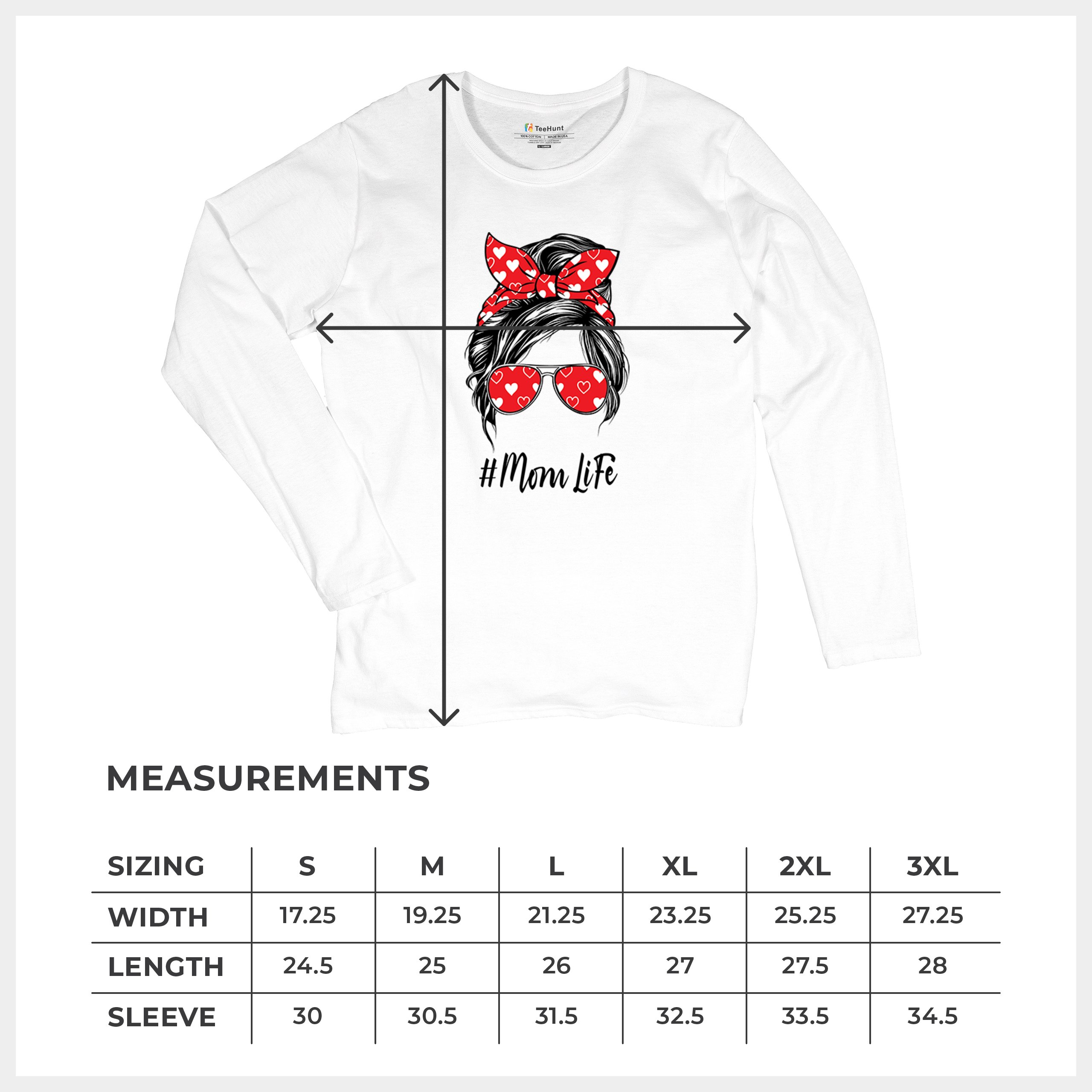 Mom Life Messy Bun Women's Long Sleeve T-shirt Motherhood Parenting Mother Mama - Picture 8 of 36