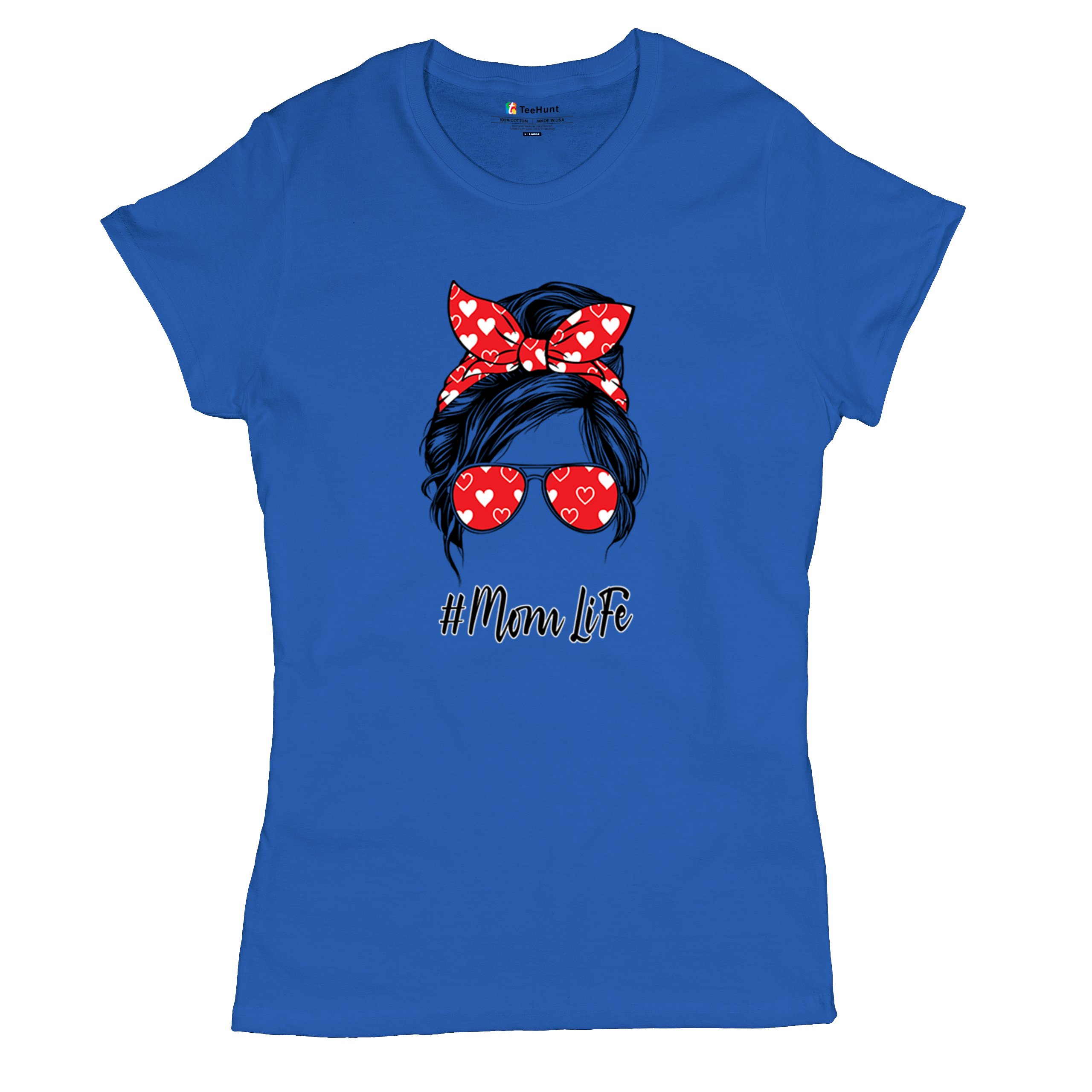 Mom Life Messy Bun T-Shirt Motherhood Parenting Mother's Day Mama Women's Tee - Picture 27 of 43