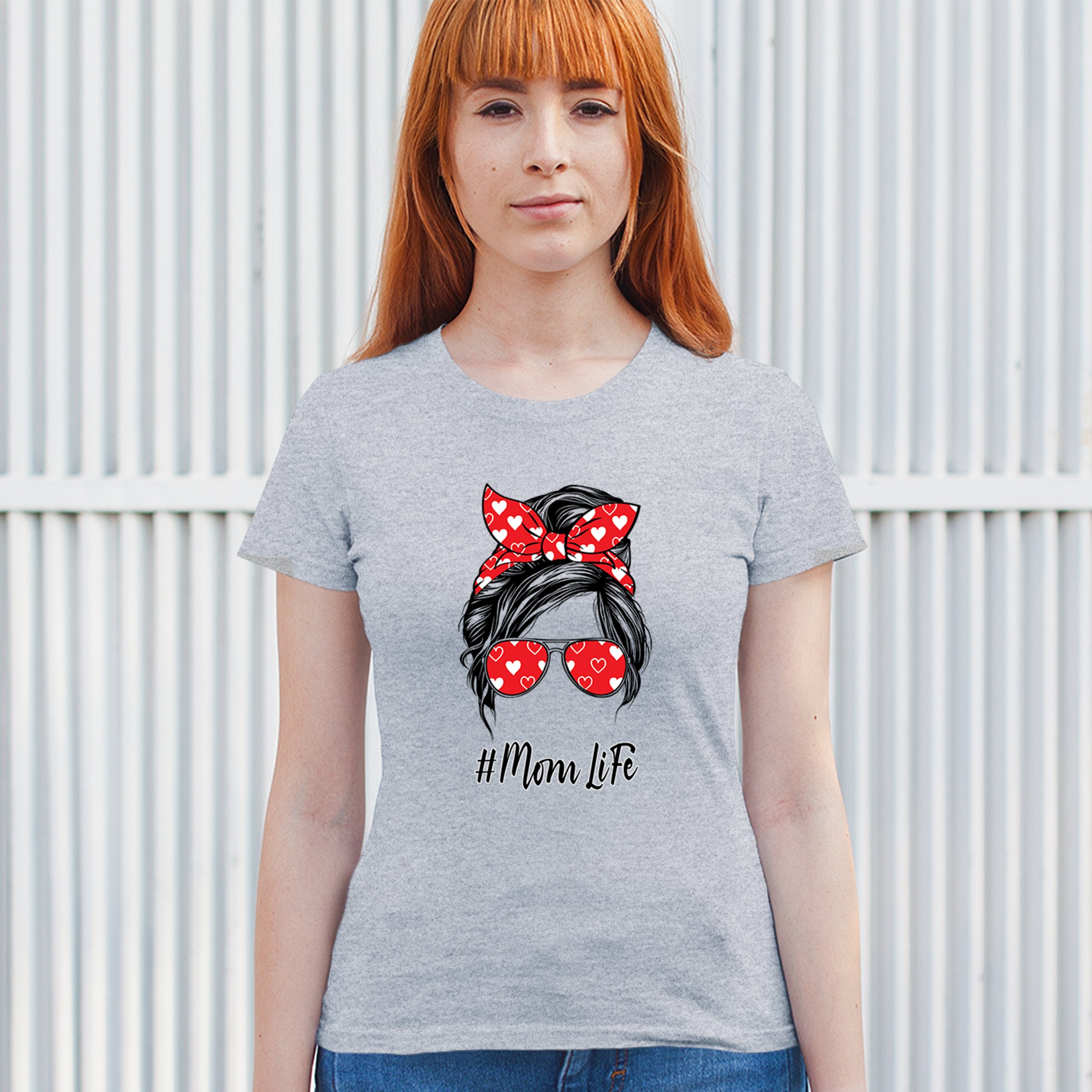 Mom Life Messy Bun T-Shirt Motherhood Parenting Mother's Day Mama Women's Tee - Picture 12 of 43