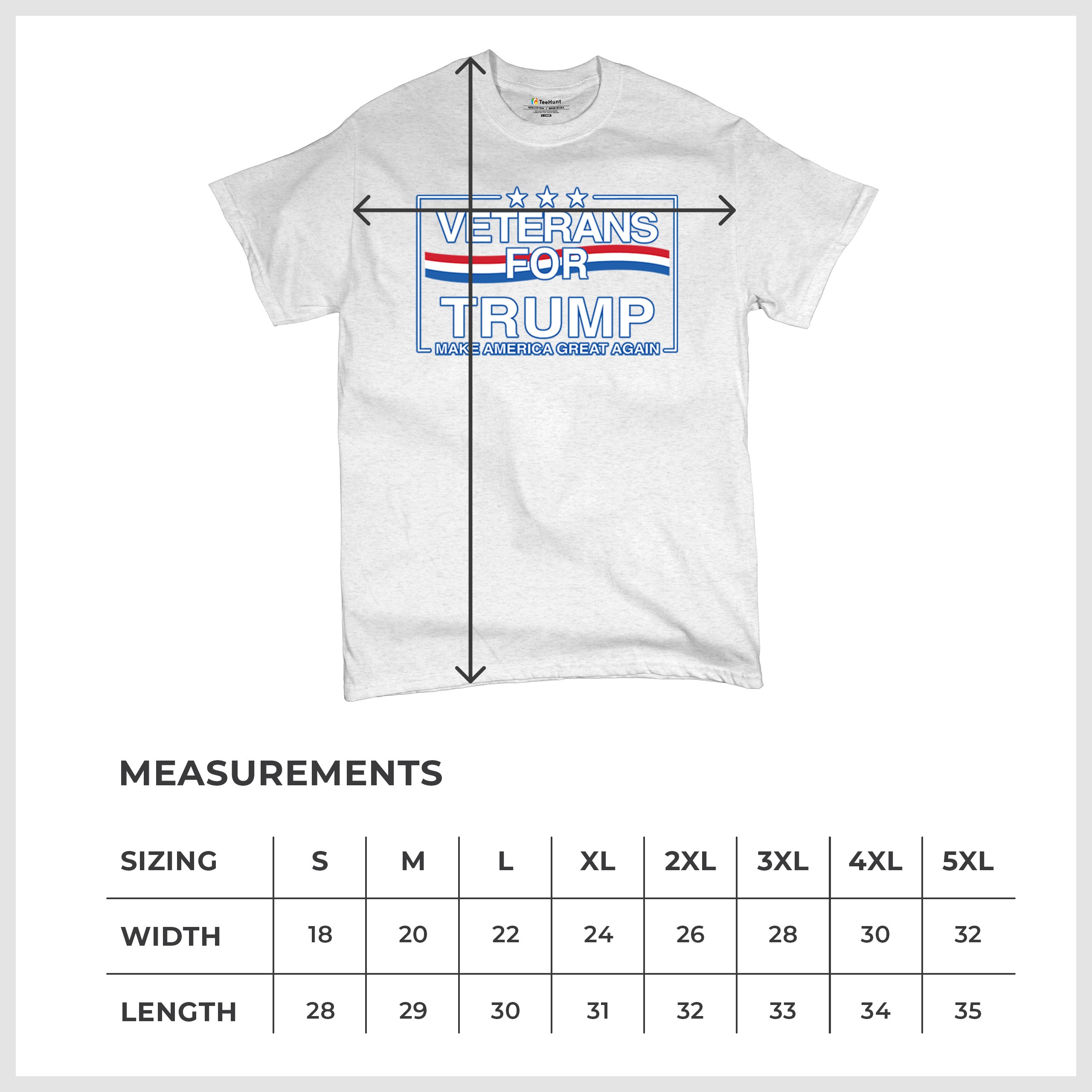 Veterans for Trump Make America Great Again T-shirt MAGA Vote Red Men's Tee - Picture 71 of 113
