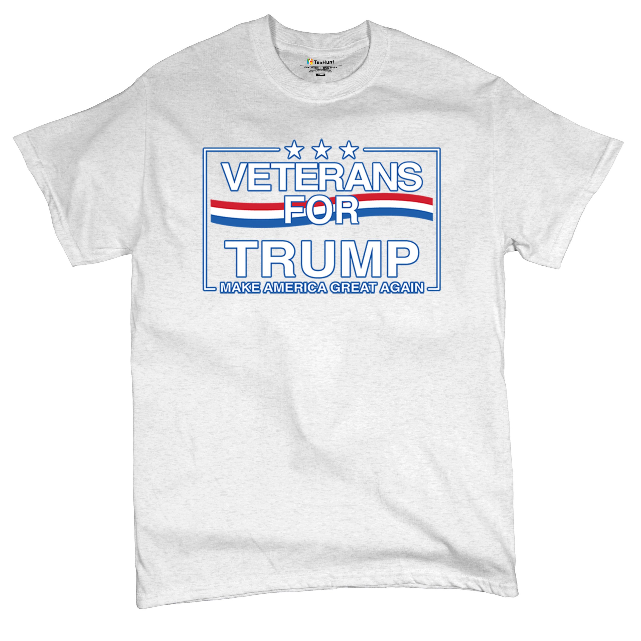 Veterans for Trump Make America Great Again T-shirt MAGA Vote Red Men's Tee - Picture 69 of 113