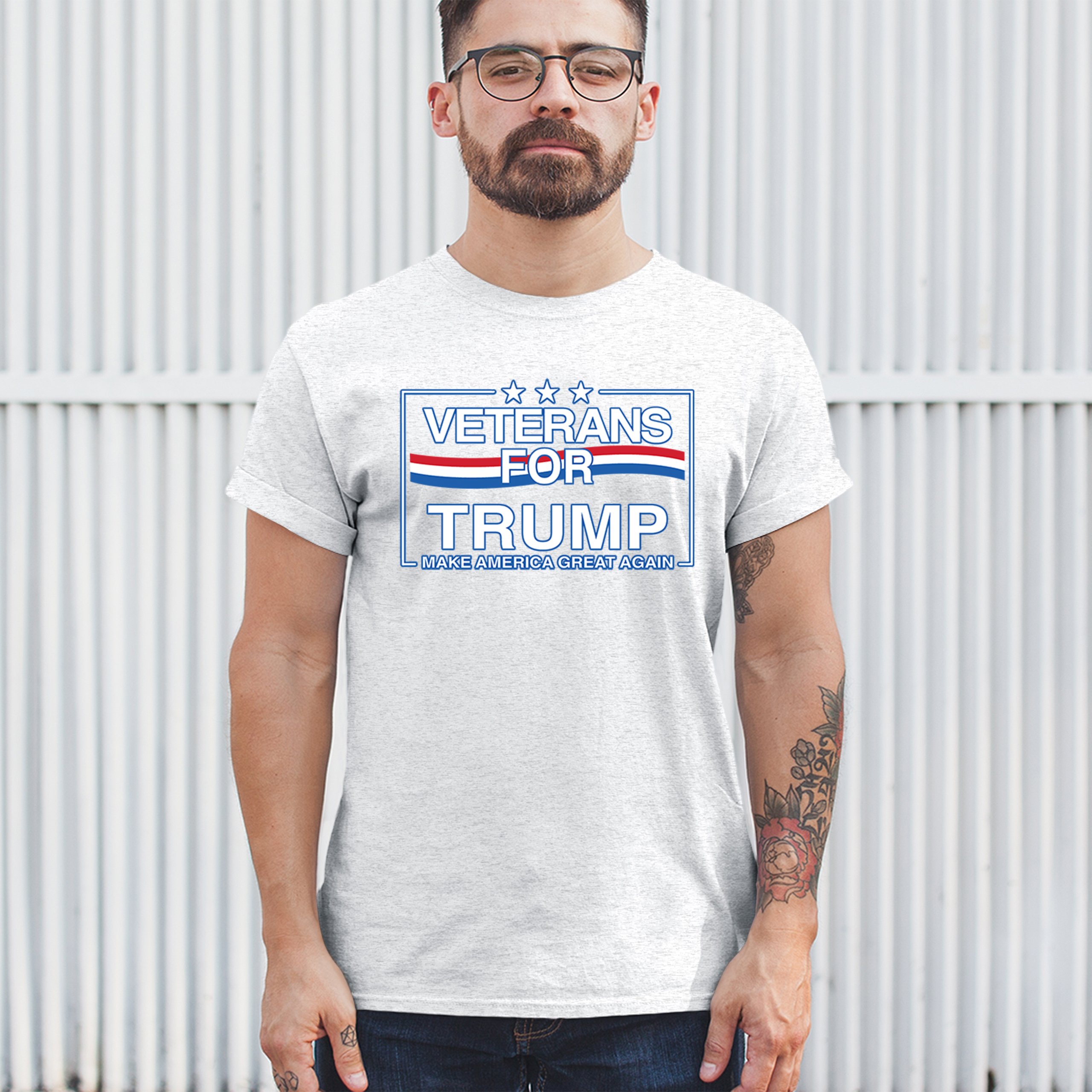 Veterans for Trump Make America Great Again T-shirt MAGA Vote Red Men's Tee - Picture 68 of 113
