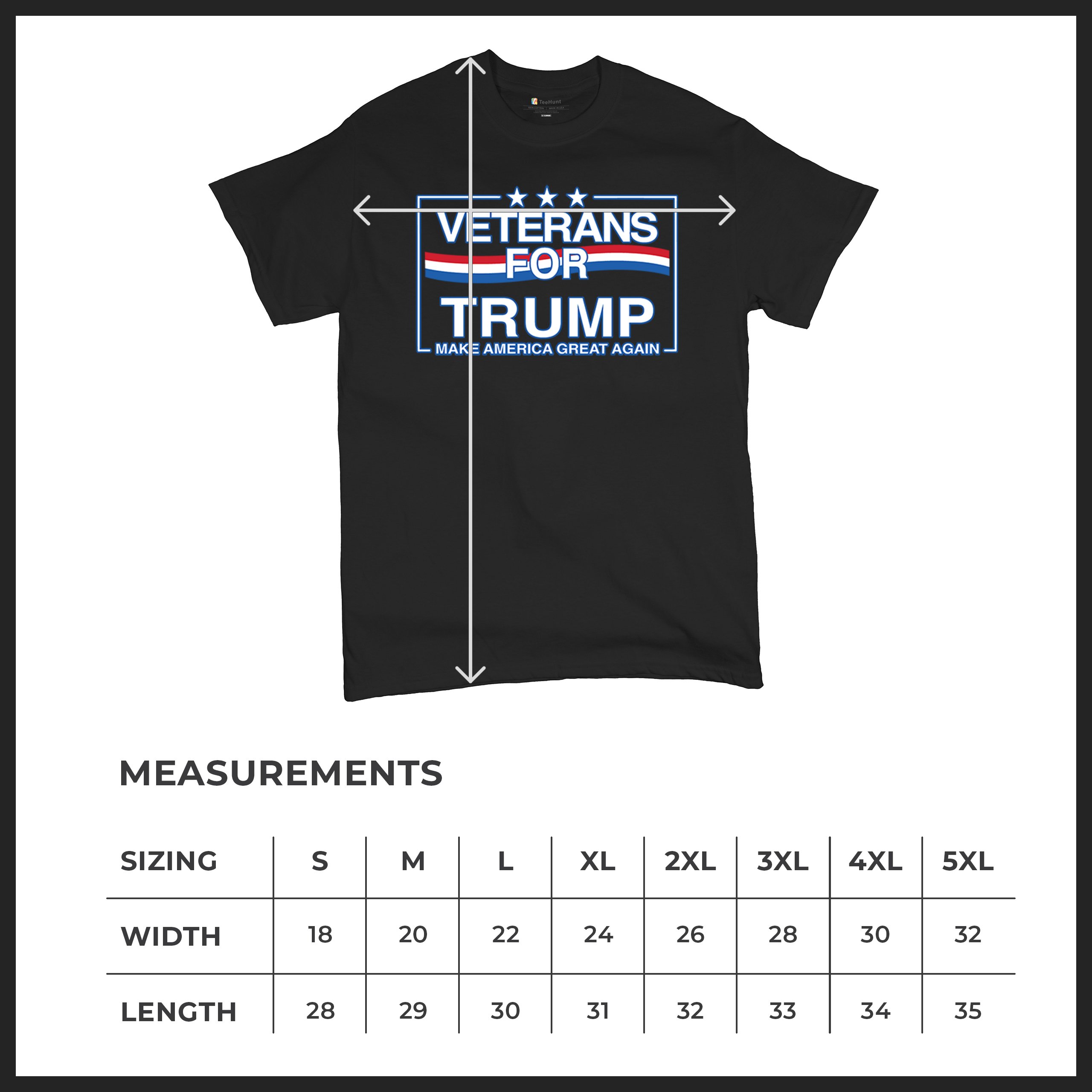 Veterans for Trump Make America Great Again T-shirt MAGA Vote Red Men's Tee - Picture 8 of 113