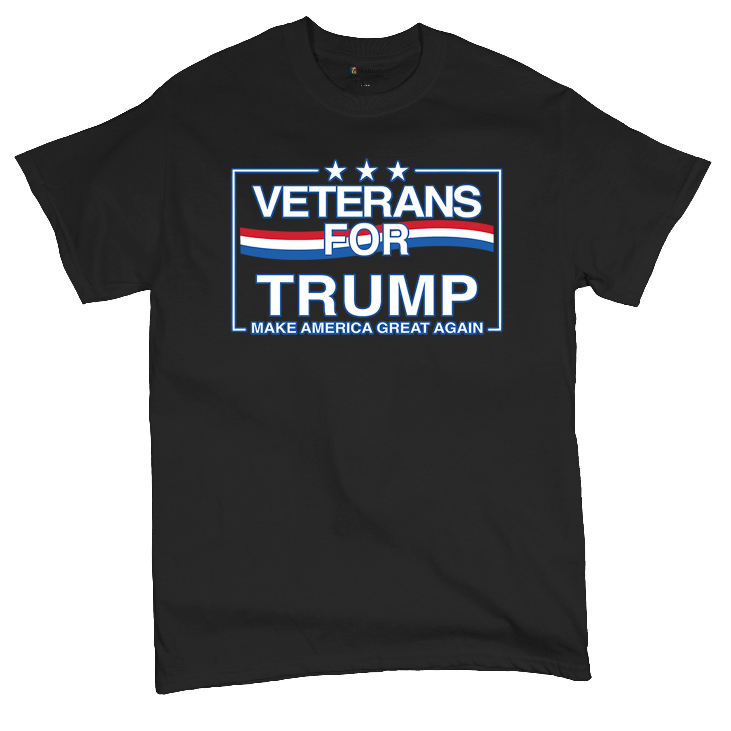 Veterans for Trump Make America Great Again T-shirt MAGA Vote Red Men's Tee - Picture 6 of 113