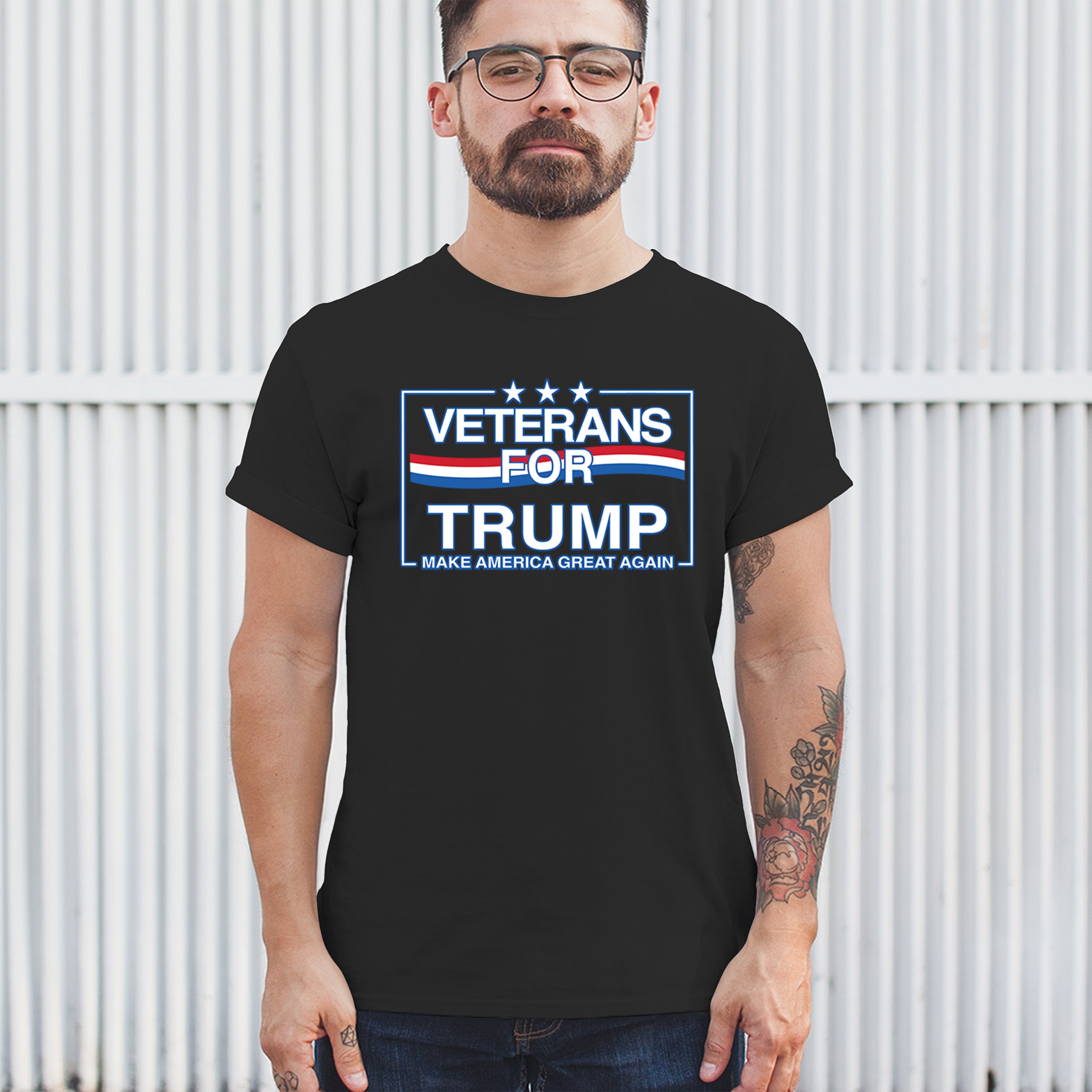 Veterans for Trump Make America Great Again T-shirt MAGA Vote Red Men's Tee - Picture 5 of 113