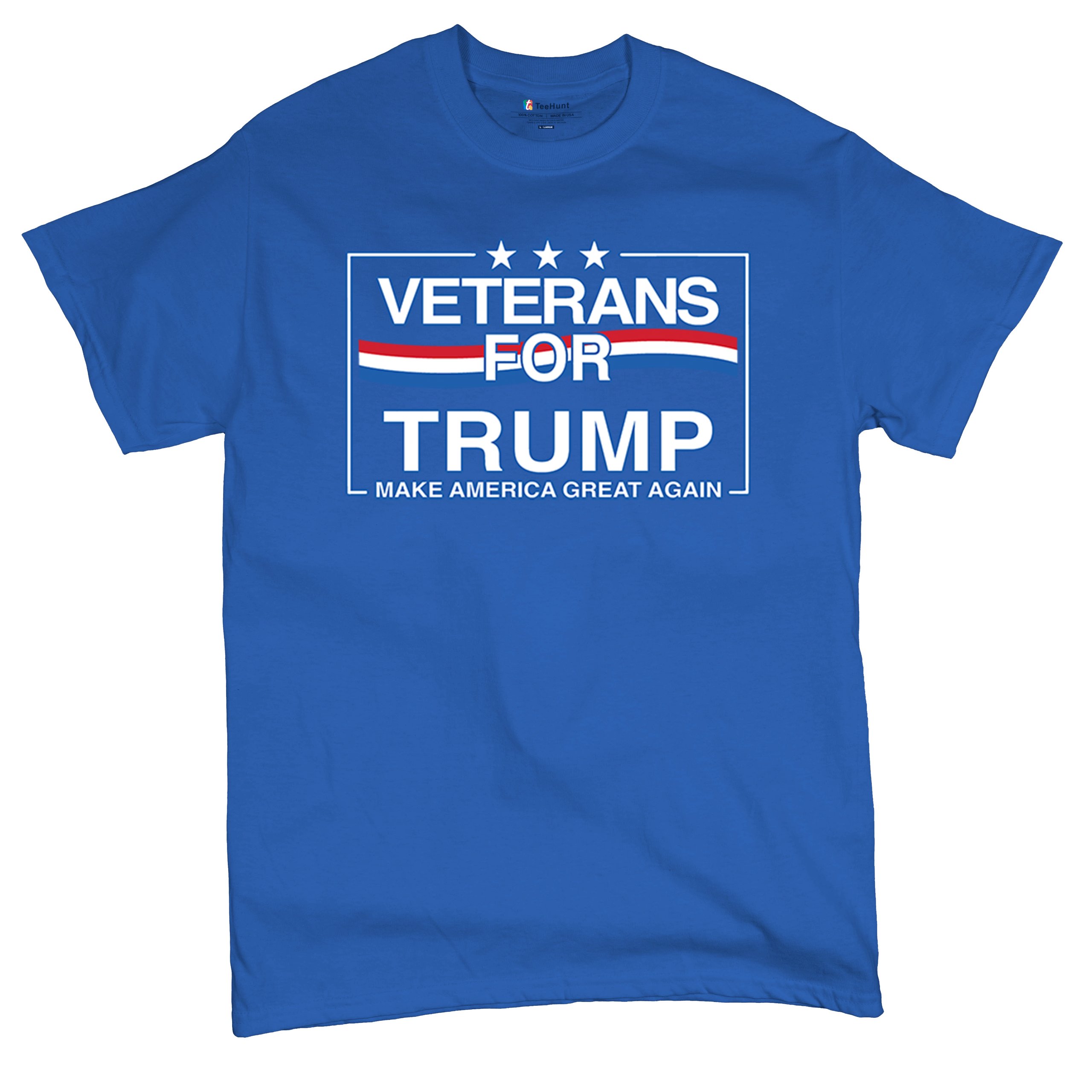 Veterans for Trump Make America Great Again T-shirt MAGA Vote Red Men's Tee - Picture 104 of 113