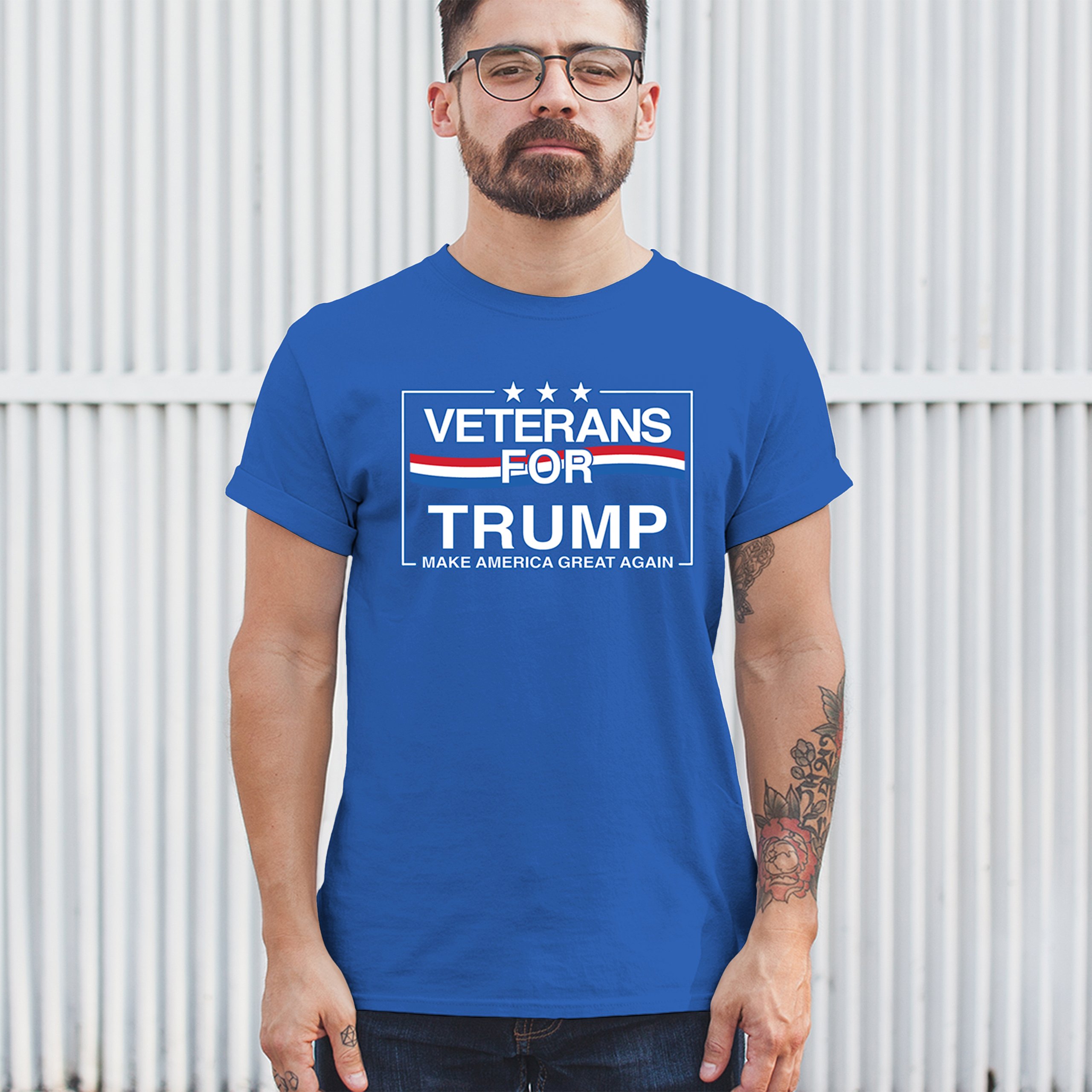 Veterans for Trump Make America Great Again T-shirt MAGA Vote Red Men's Tee - Picture 103 of 113
