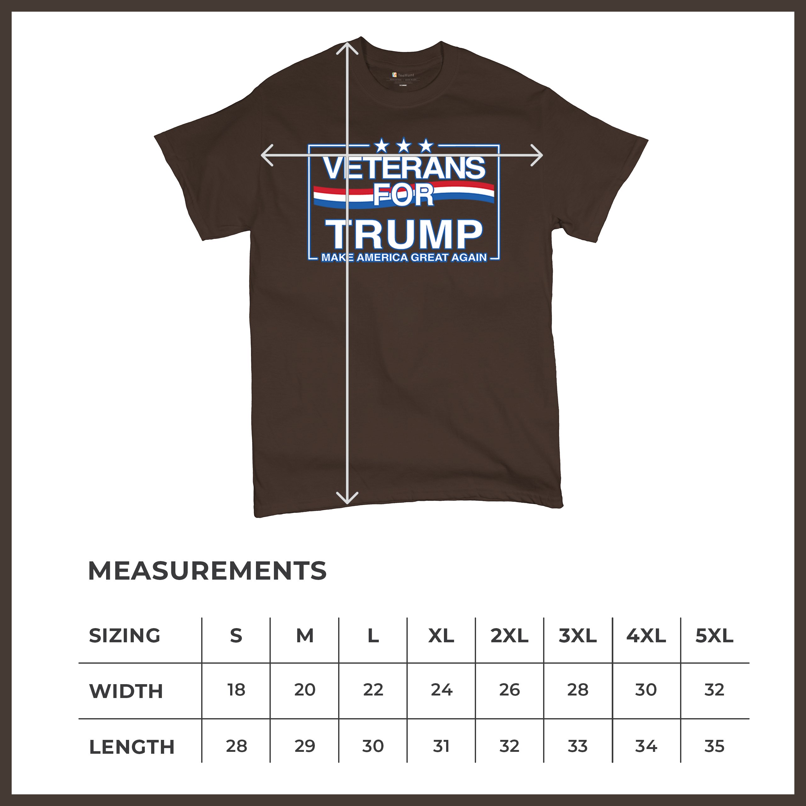 Veterans for Trump Make America Great Again T-shirt MAGA Vote Red Men's Tee - Picture 78 of 113