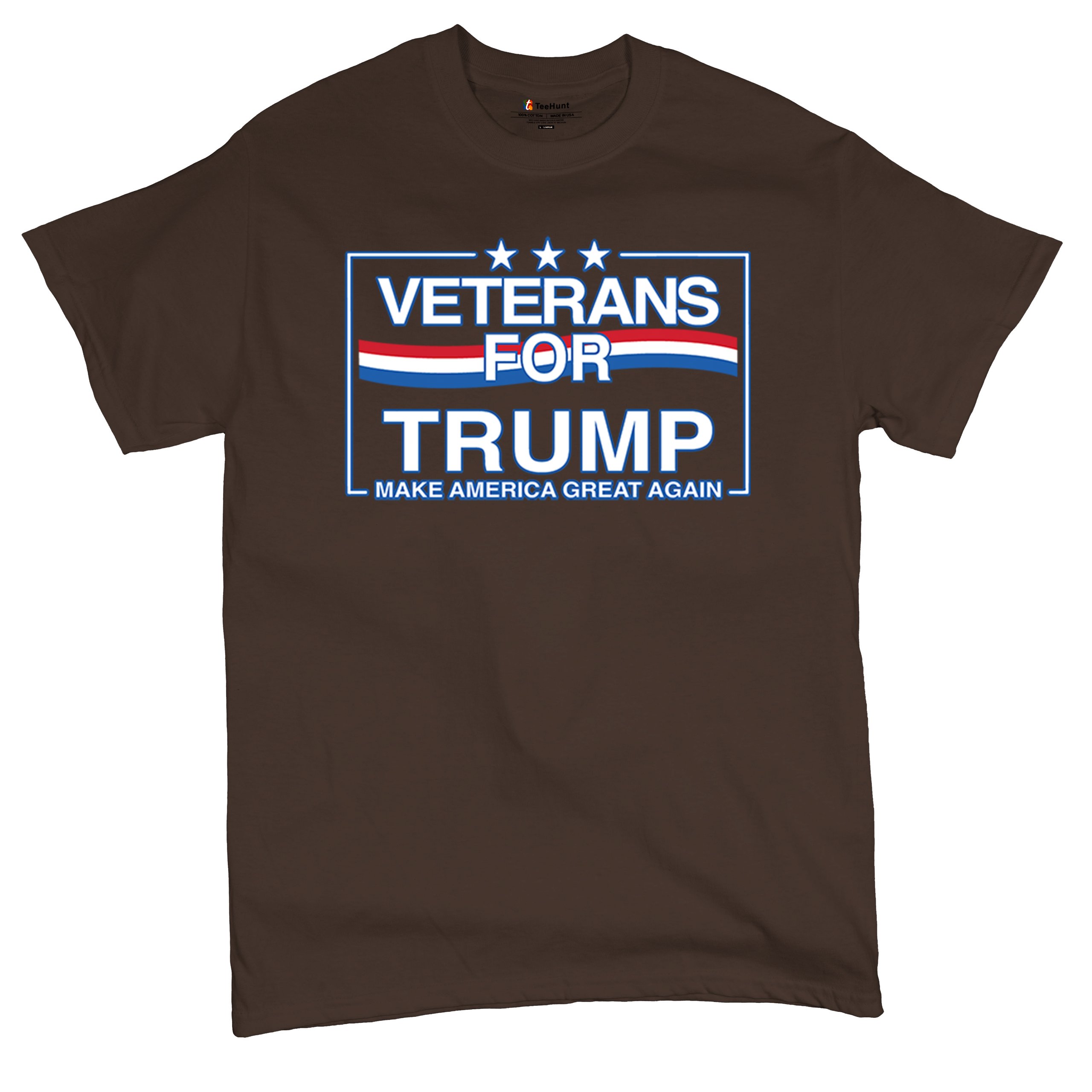 Veterans for Trump Make America Great Again T-shirt MAGA Vote Red Men's Tee - Picture 76 of 113