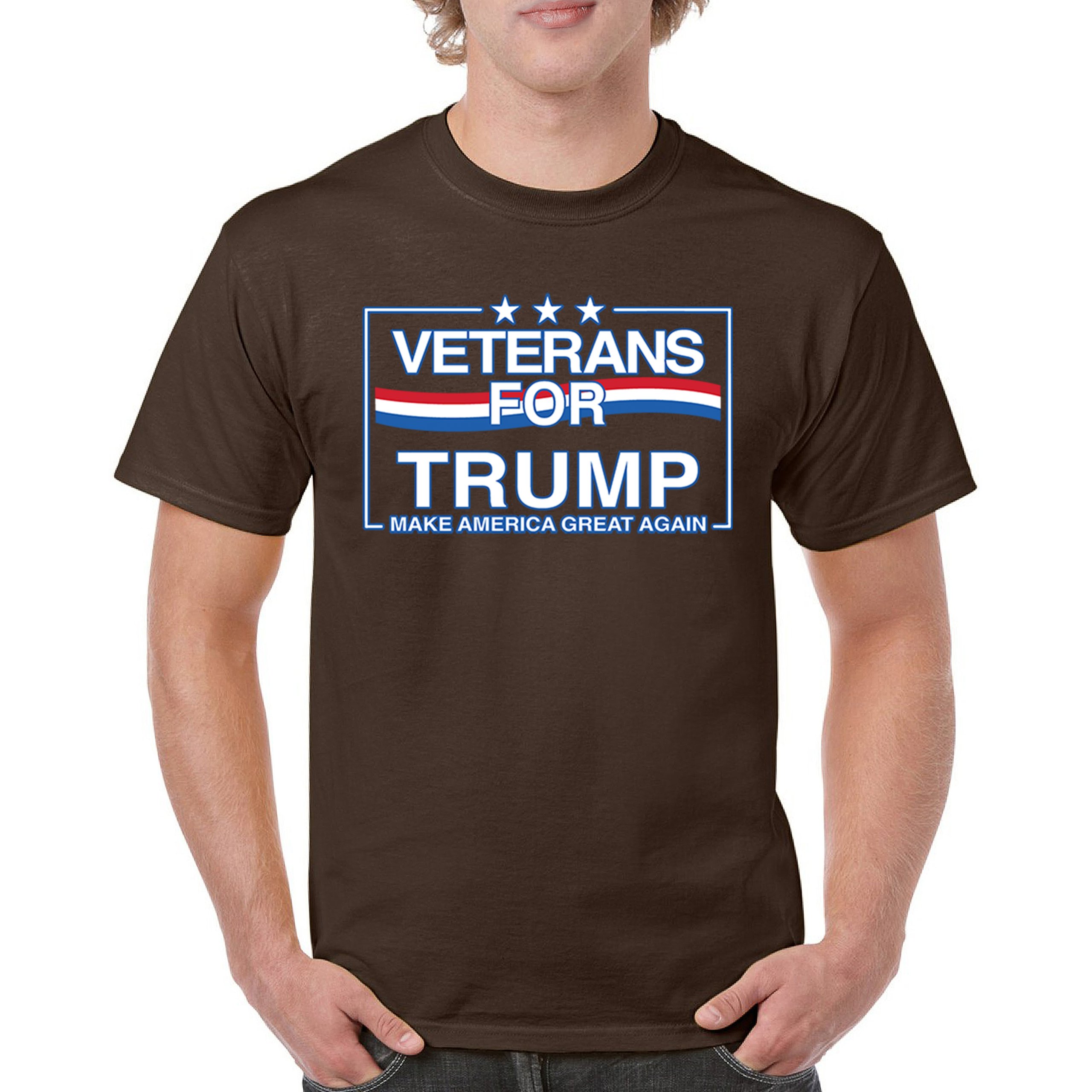 Veterans for Trump Make America Great Again T-shirt MAGA Vote Red Men's Tee - Picture 72 of 113