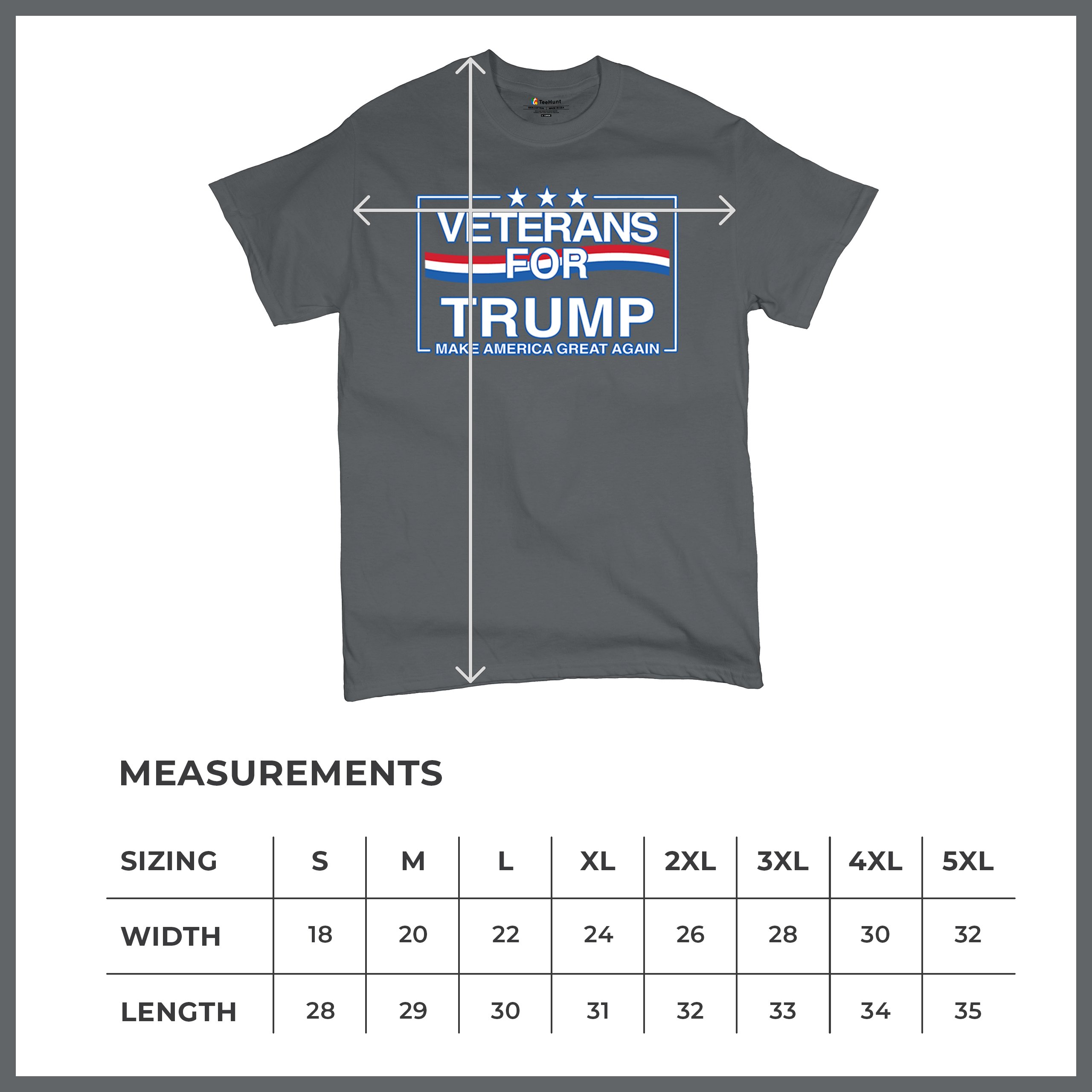 Veterans for Trump Make America Great Again T-shirt MAGA Vote Red Men's Tee - Picture 85 of 113