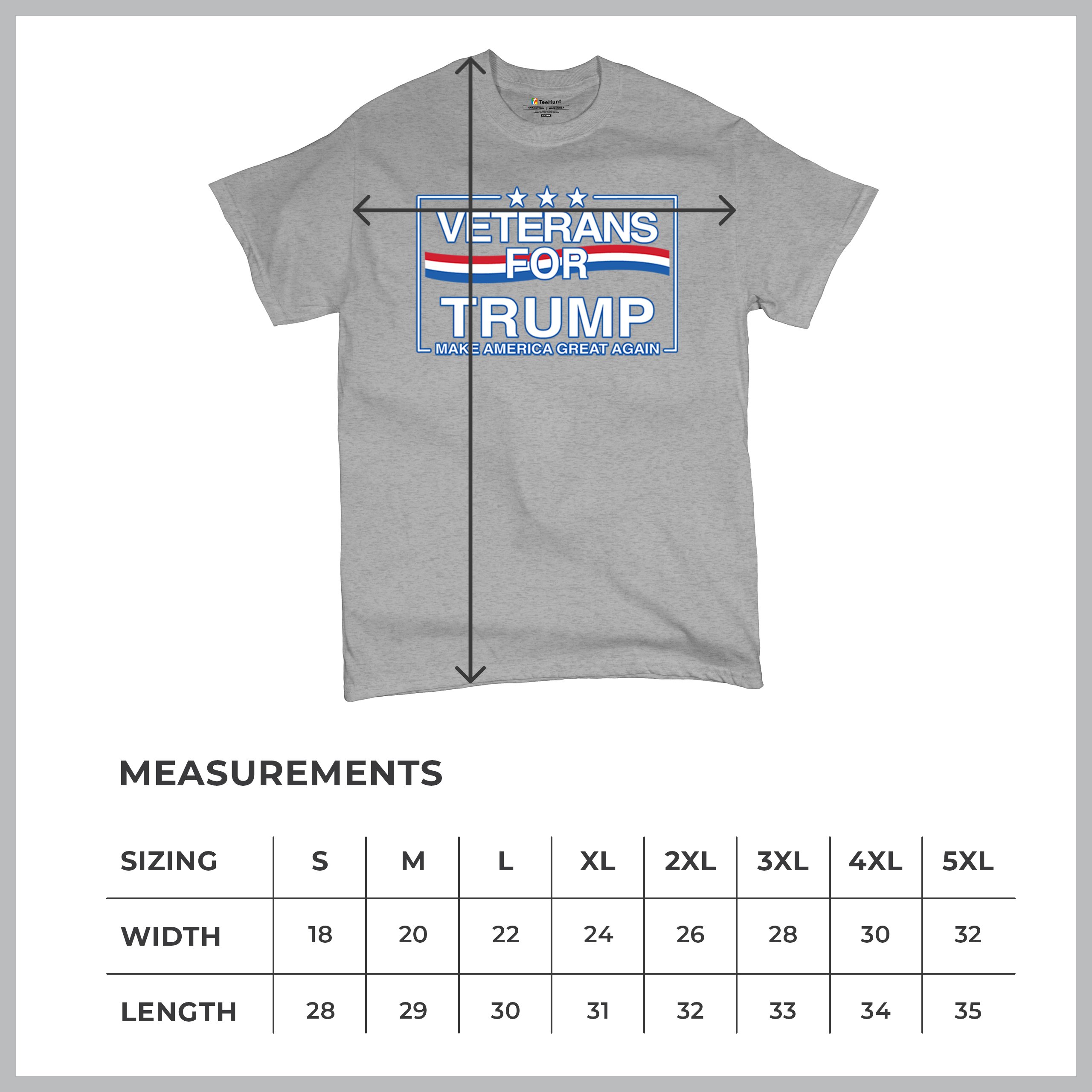 Veterans for Trump Make America Great Again T-shirt MAGA Vote Red Men's Tee - Picture 15 of 113