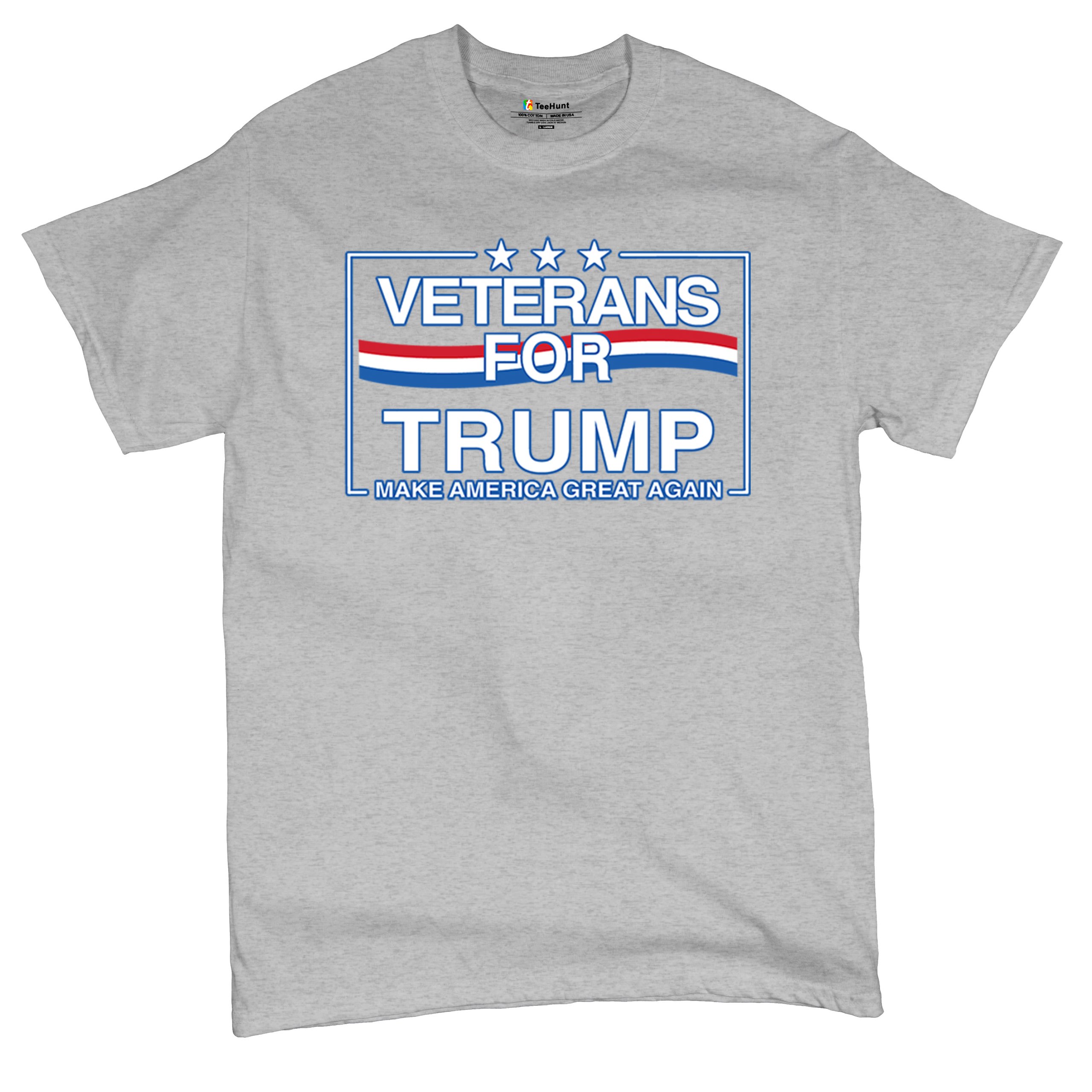 Veterans for Trump Make America Great Again T-shirt MAGA Vote Red Men's Tee - Picture 13 of 113