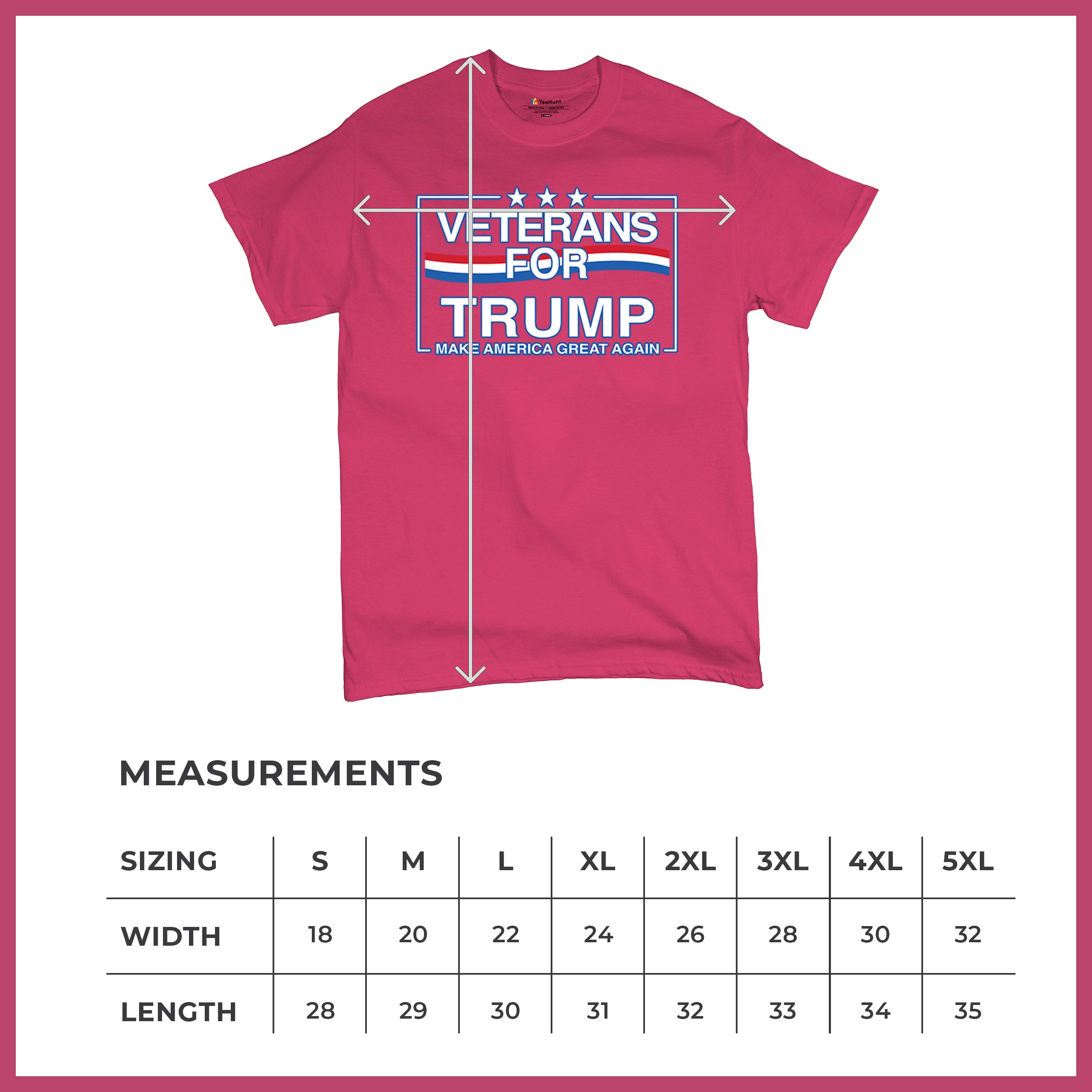 Veterans for Trump Make America Great Again T-shirt MAGA Vote Red Men's Tee - Picture 29 of 113