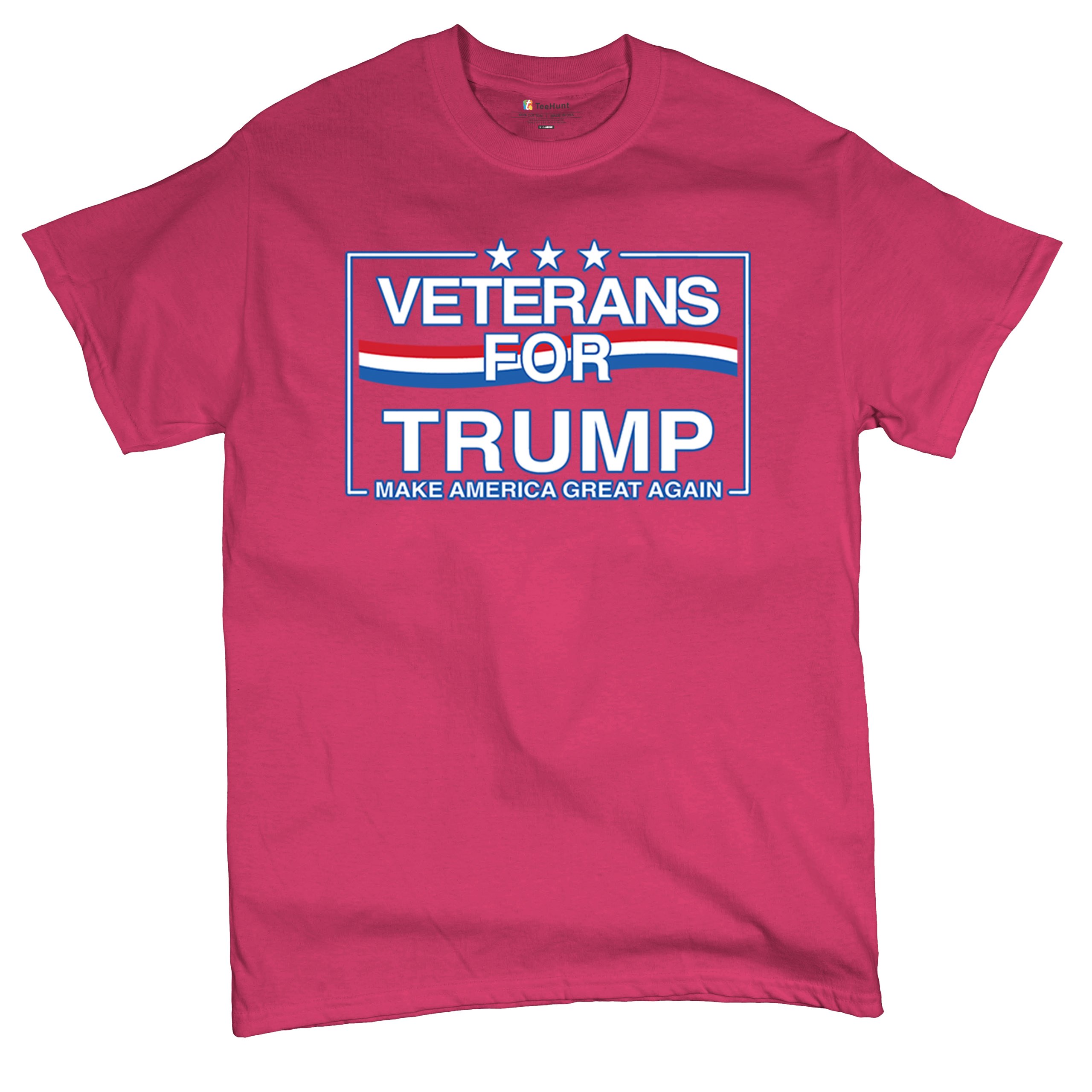 Veterans for Trump Make America Great Again T-shirt MAGA Vote Red Men's Tee - Picture 27 of 113