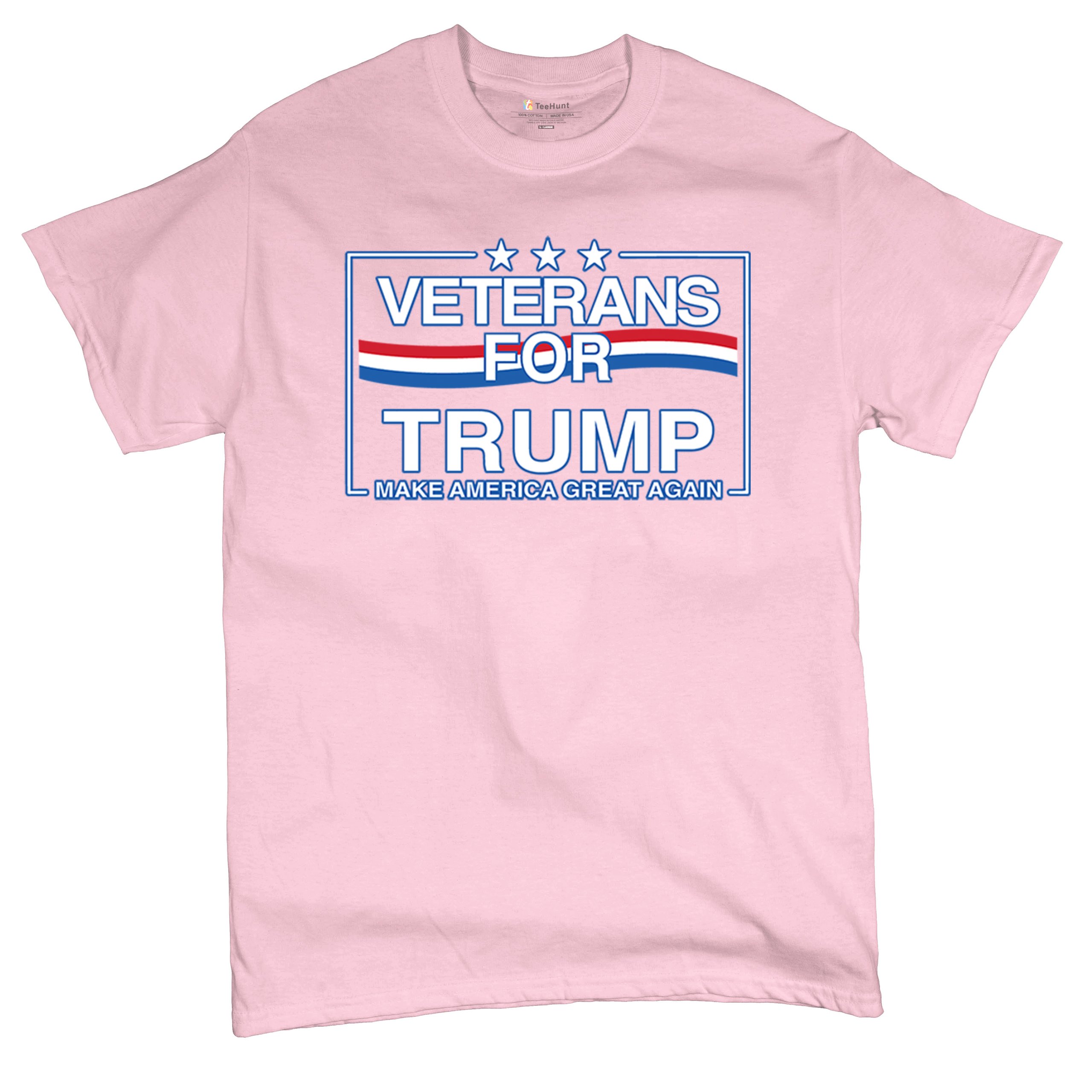 Veterans for Trump Make America Great Again T-shirt MAGA Vote Red Men's Tee - Picture 90 of 113