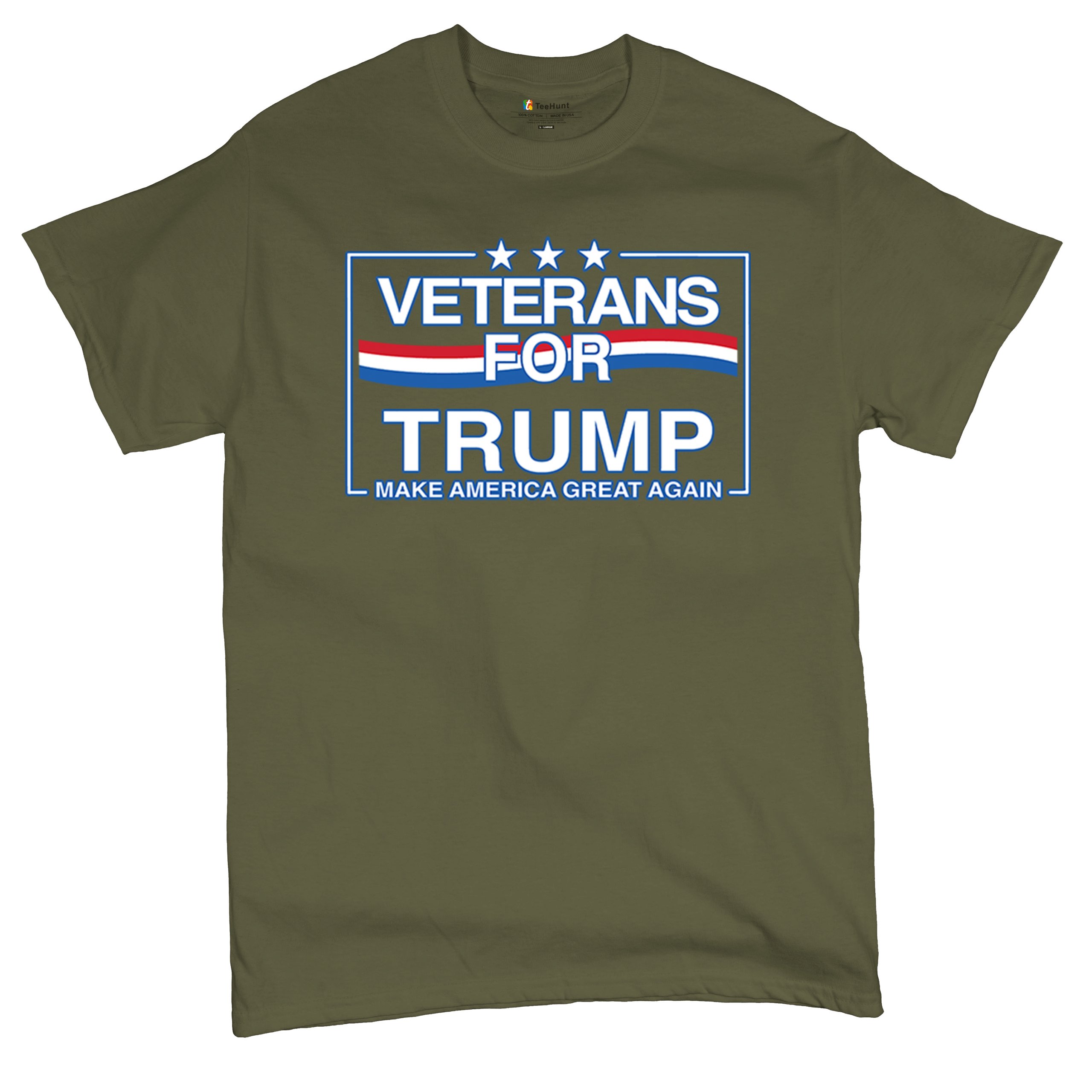 Veterans for Trump Make America Great Again T-shirt MAGA Vote Red Men's Tee - Picture 97 of 113