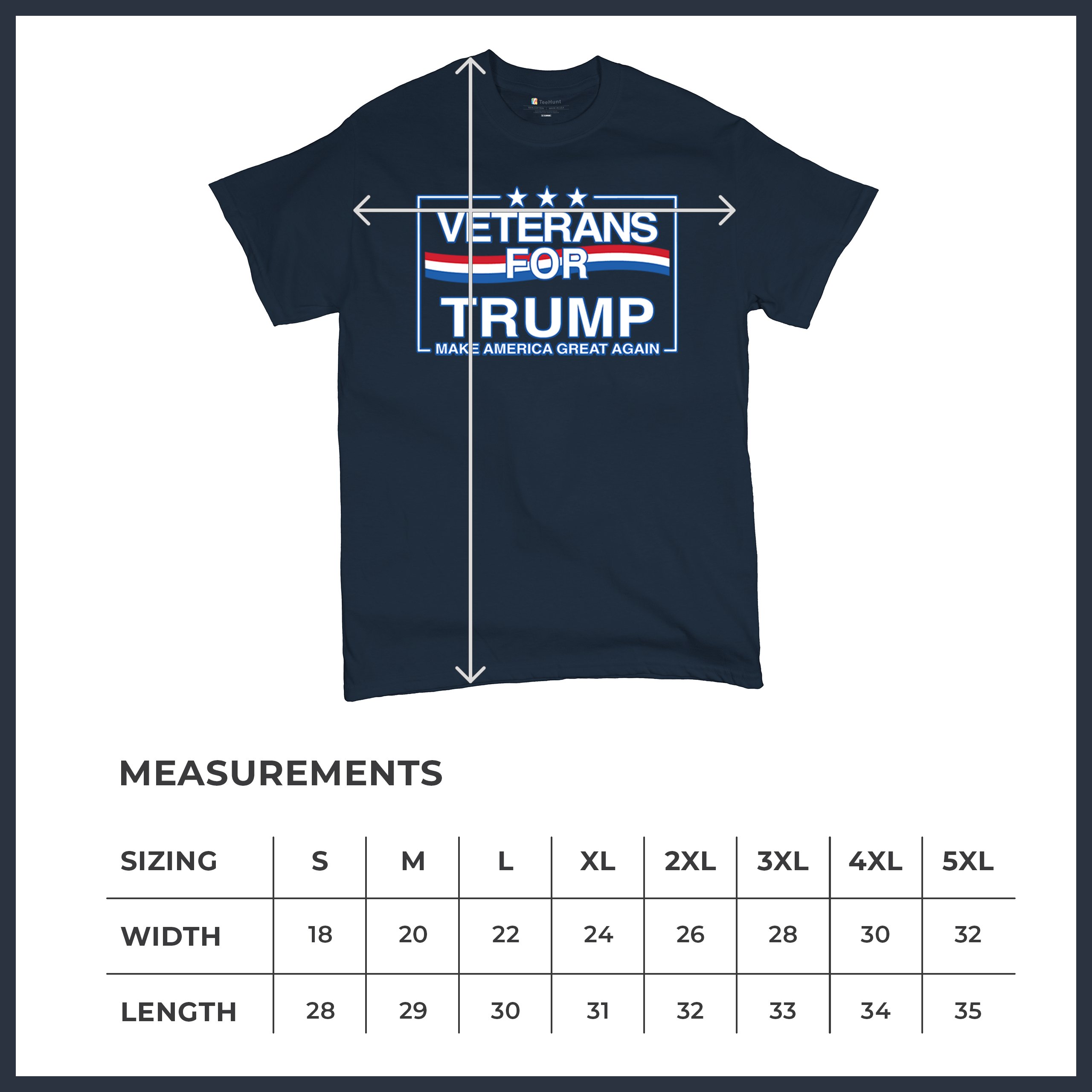 Veterans for Trump Make America Great Again T-shirt MAGA Vote Red Men's Tee - Picture 57 of 113