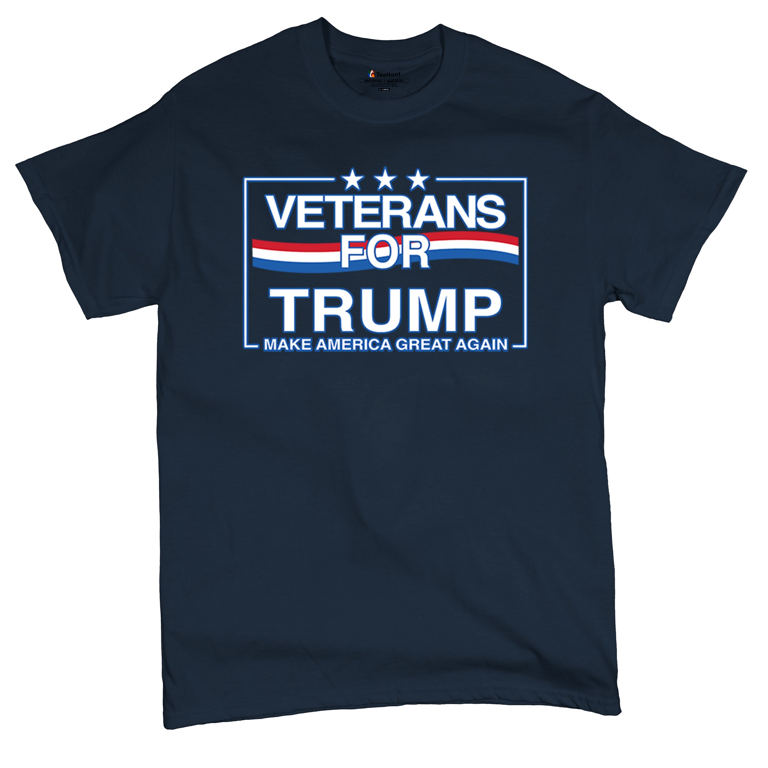 Veterans for Trump Make America Great Again T-shirt MAGA Vote Red Men's Tee - Picture 55 of 113