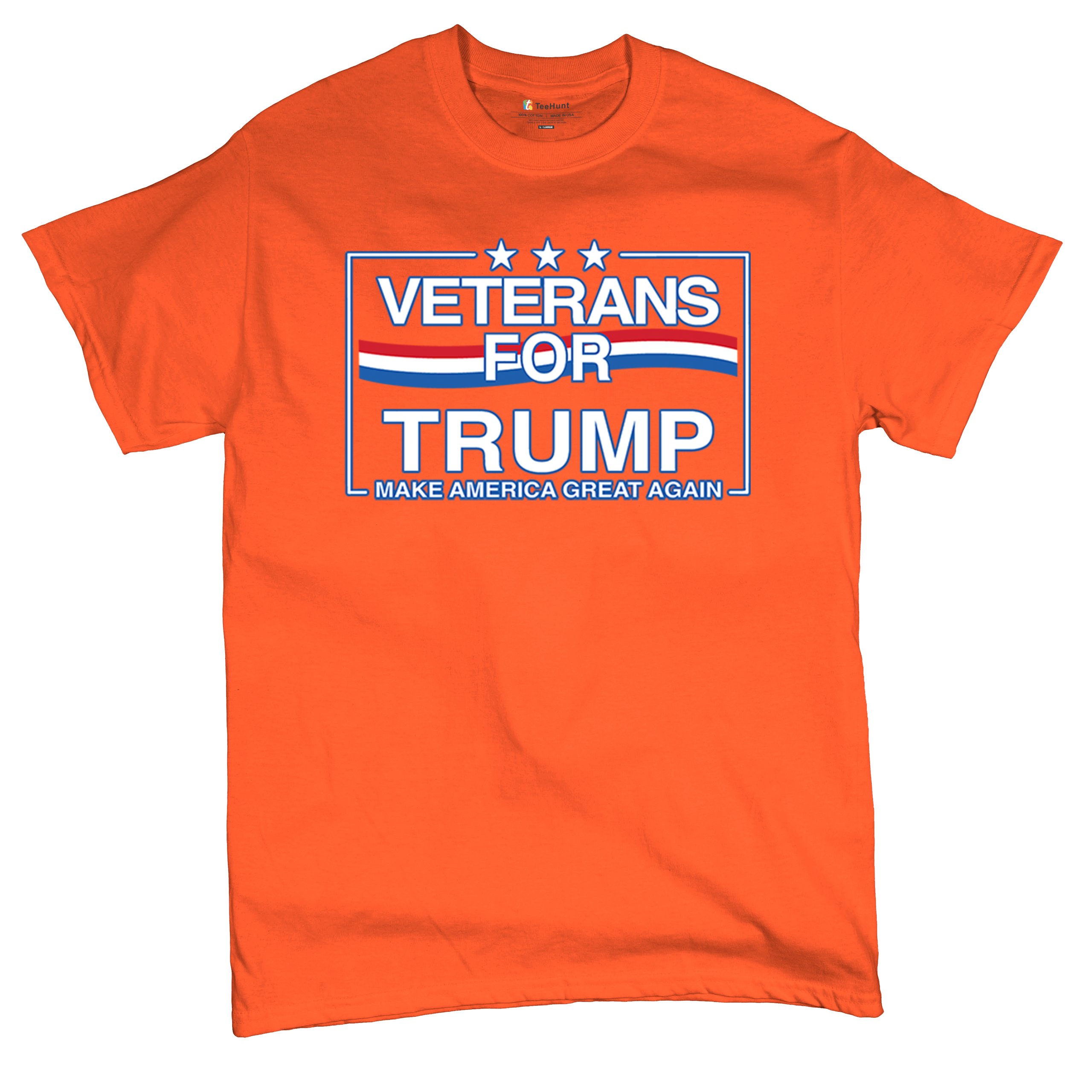 Veterans for Trump Make America Great Again T-shirt MAGA Vote Red Men's Tee - Picture 20 of 113