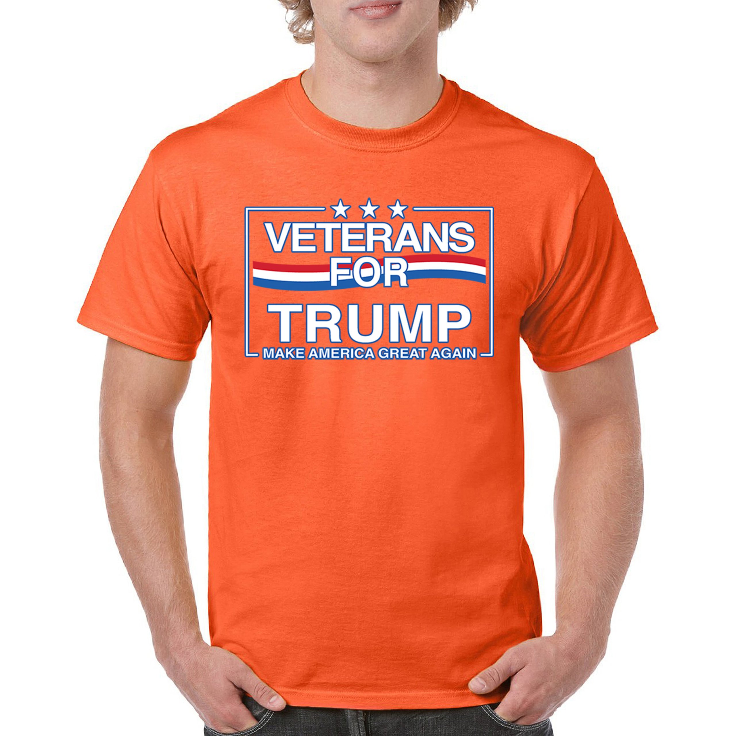 Veterans for Trump Make America Great Again T-shirt MAGA Vote Red Men's Tee - Picture 16 of 113