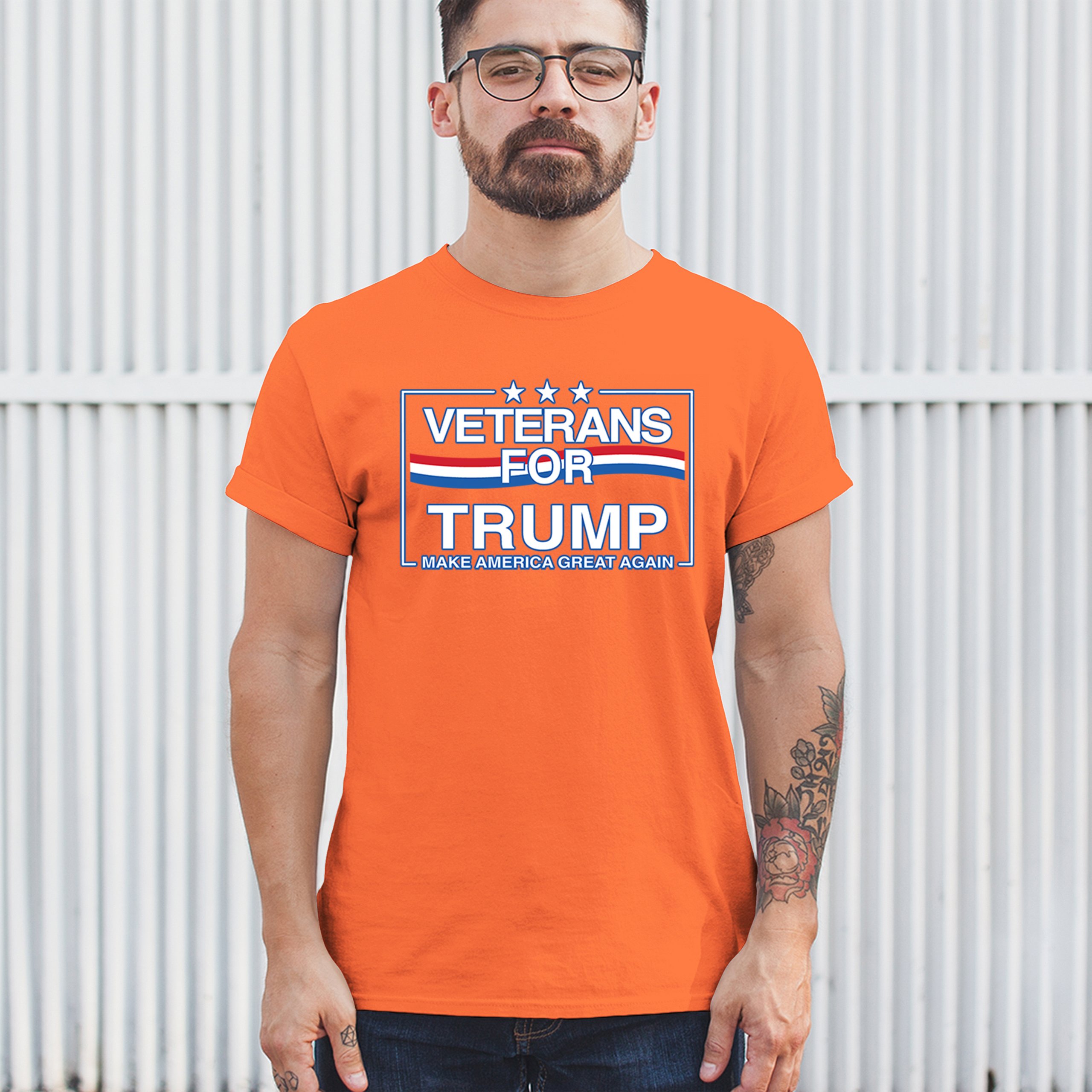 Veterans for Trump Make America Great Again T-shirt MAGA Vote Red Men's Tee - Picture 19 of 113