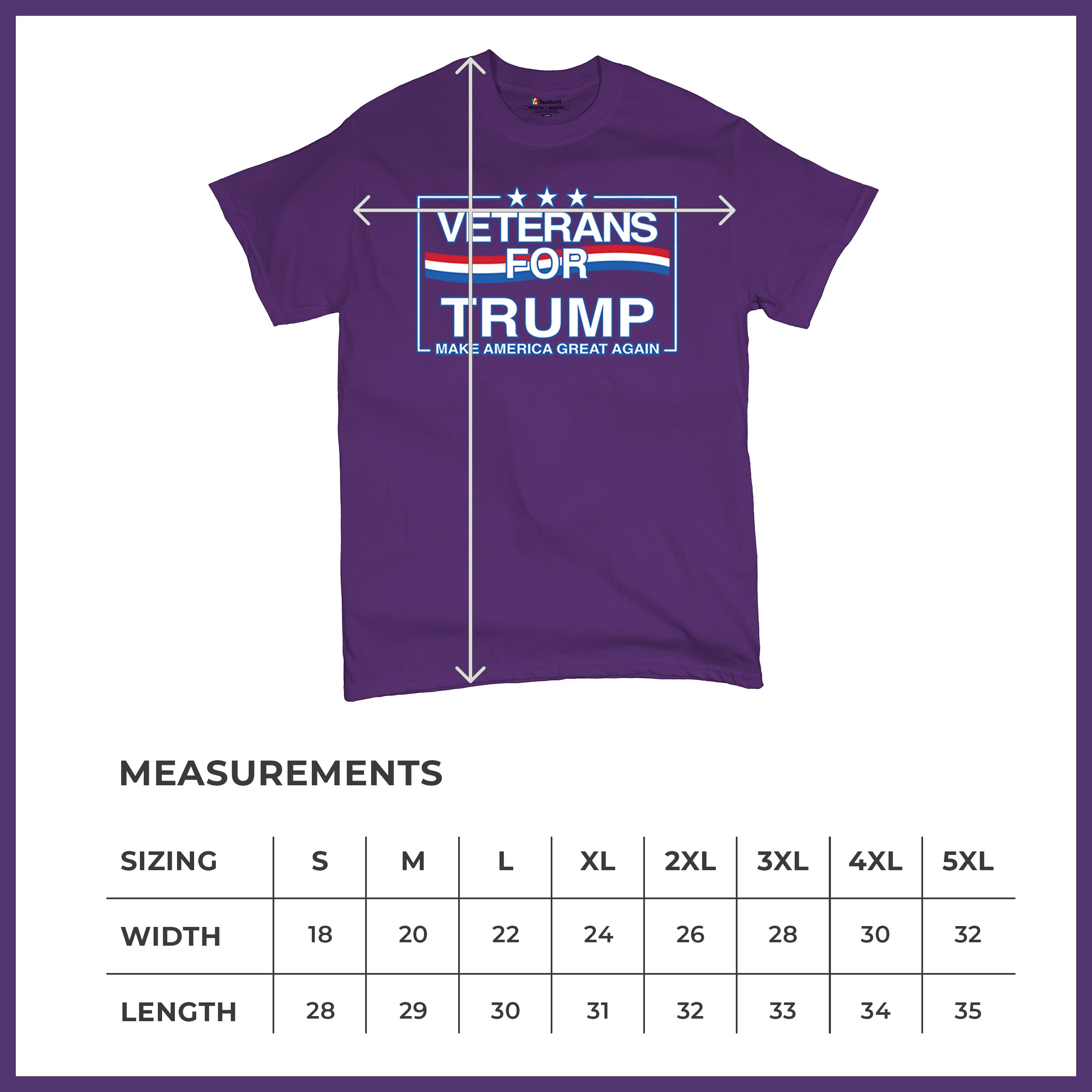 Veterans for Trump Make America Great Again T-shirt MAGA Vote Red Men's Tee - Picture 36 of 113