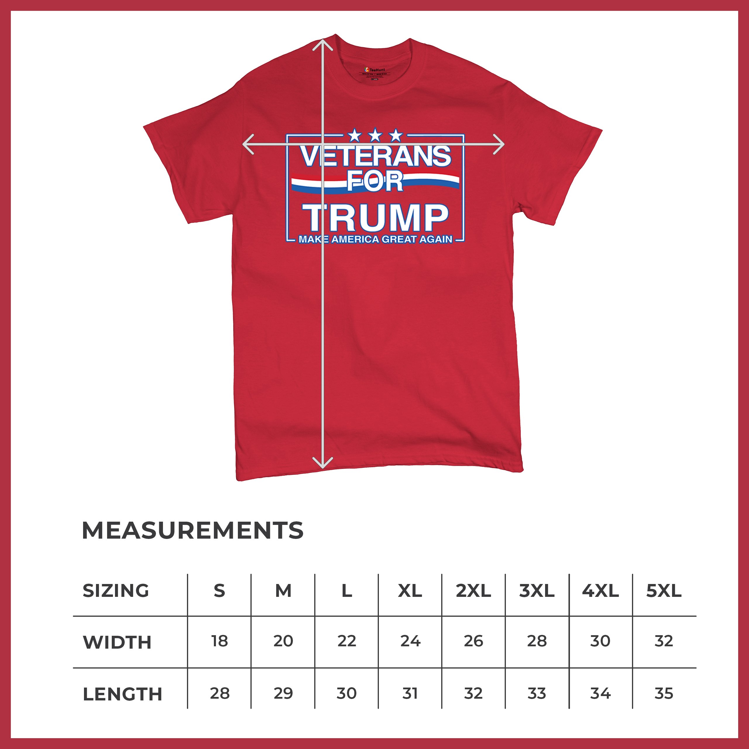 Veterans for Trump Make America Great Again T-shirt MAGA Vote Red Men's Tee - Picture 43 of 113