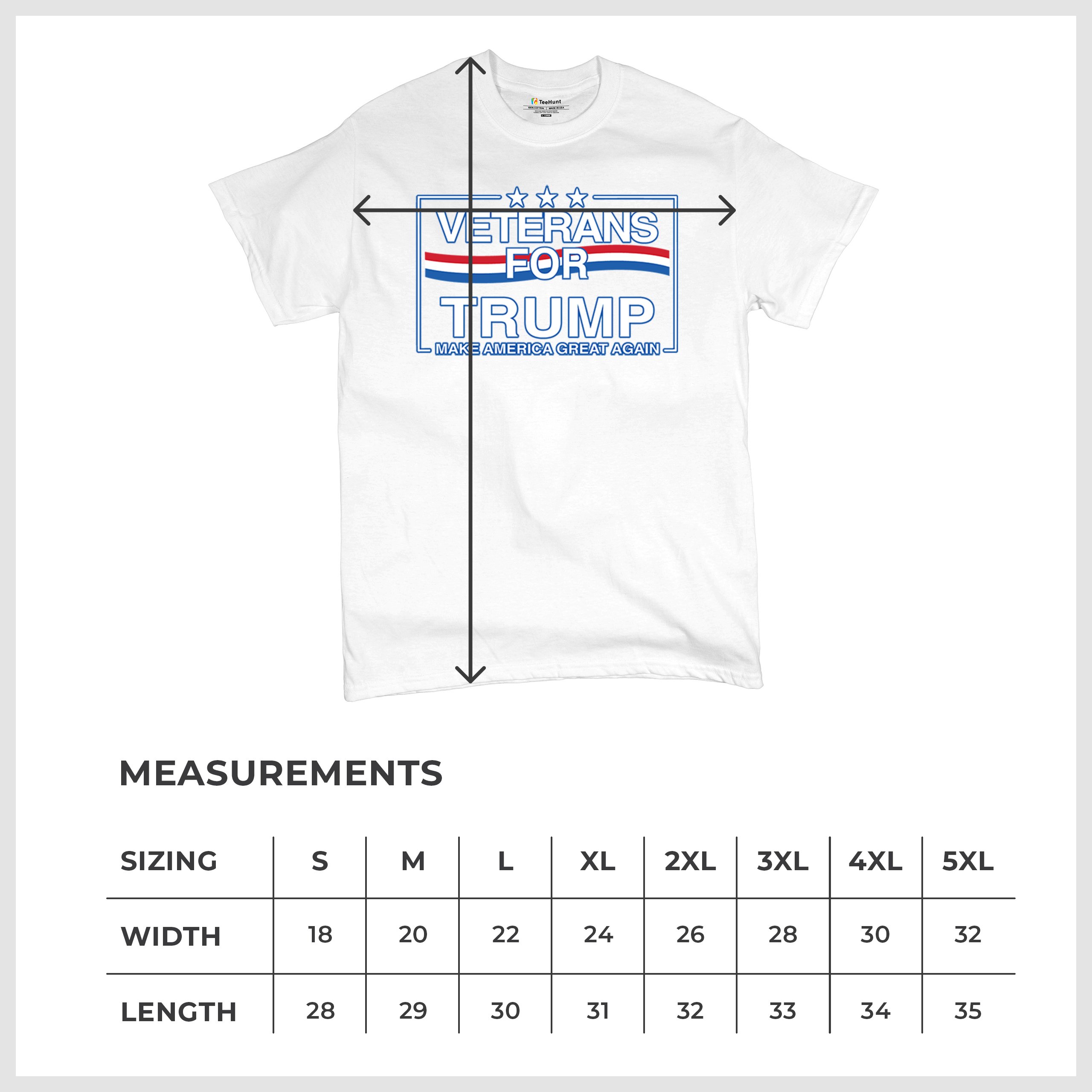 Veterans for Trump Make America Great Again T-shirt MAGA Vote Red Men's Tee - Picture 50 of 113