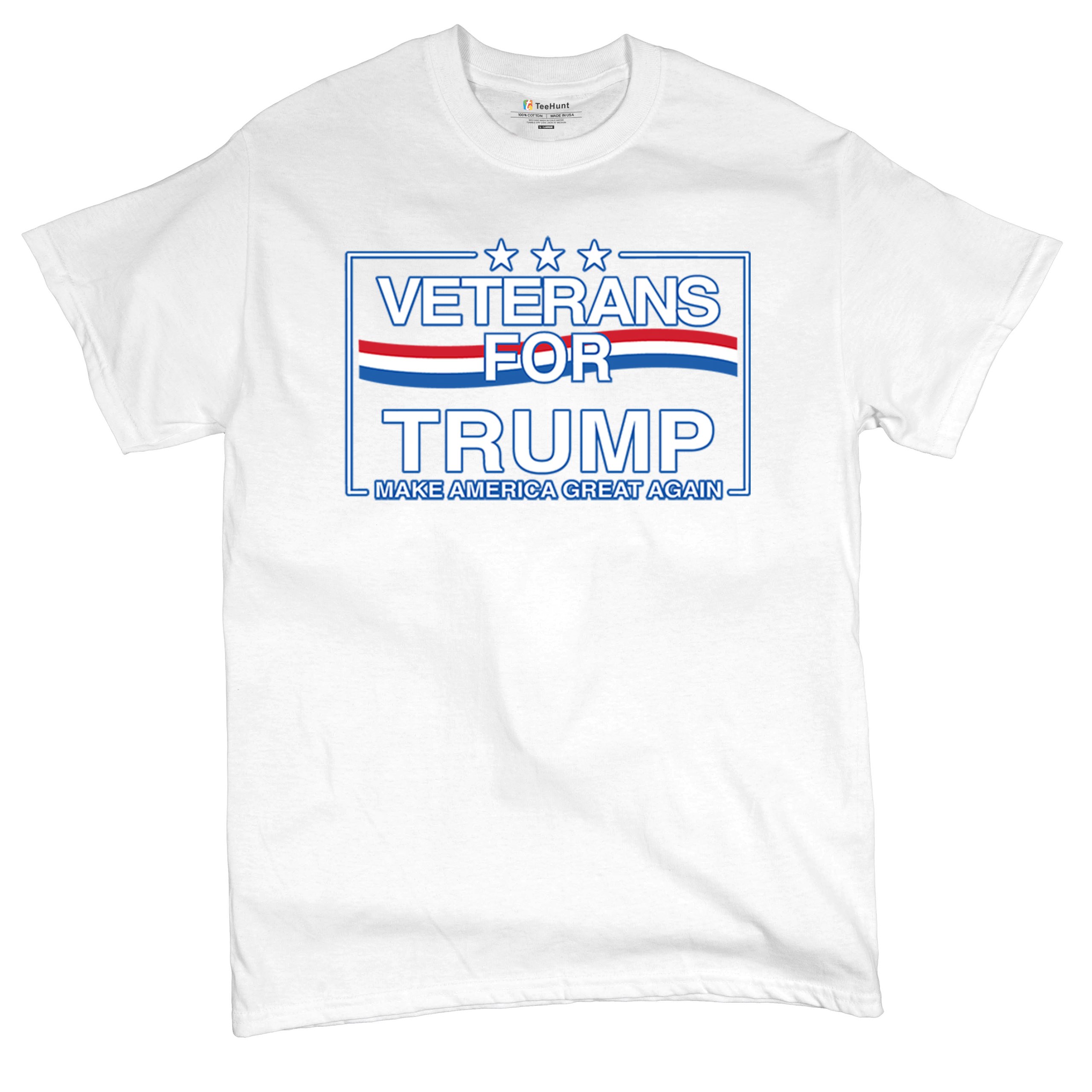 Veterans for Trump Make America Great Again T-shirt MAGA Vote Red Men's Tee - Picture 48 of 113