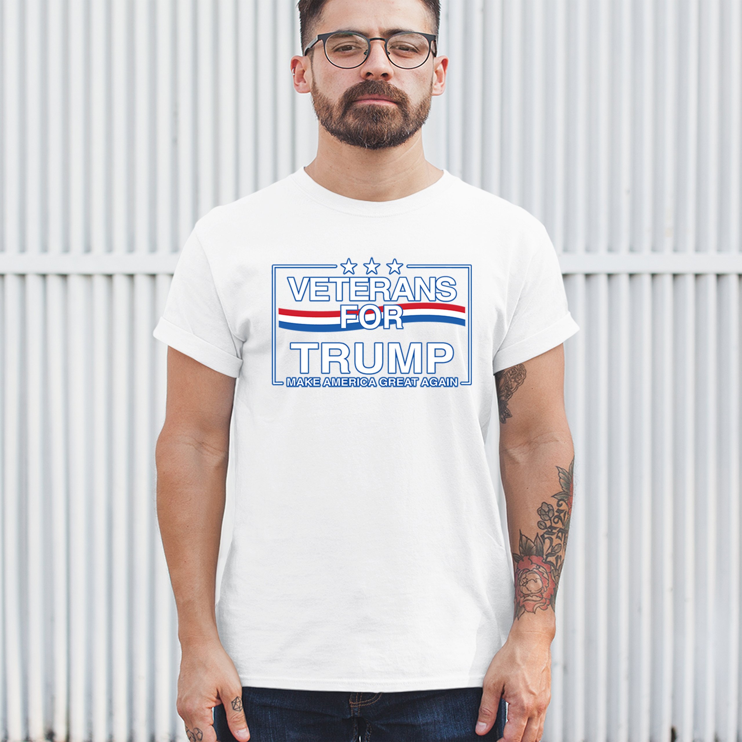 Veterans for Trump Make America Great Again T-shirt MAGA Vote Red Men's Tee - Picture 47 of 113