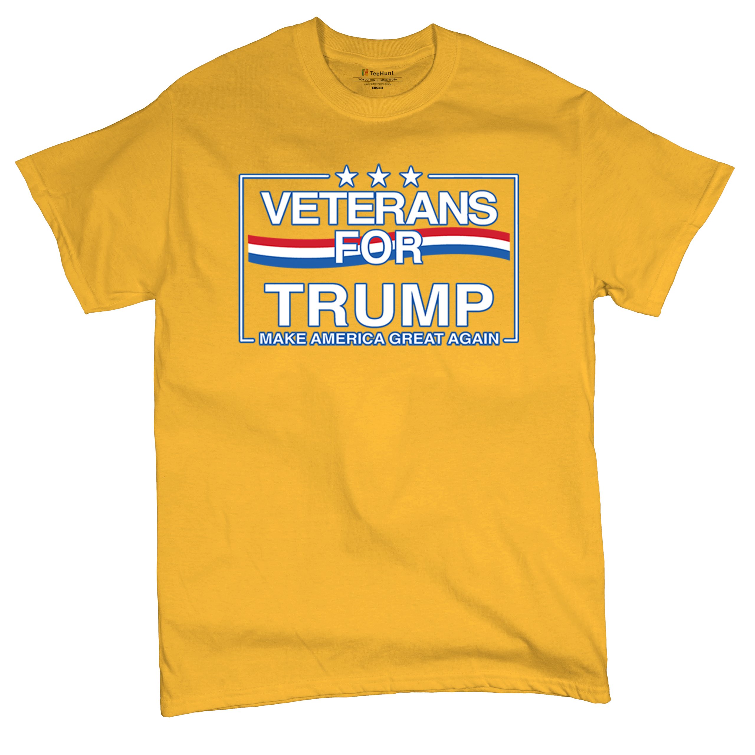 Veterans for Trump Make America Great Again T-shirt MAGA Vote Red Men's Tee - Picture 111 of 113