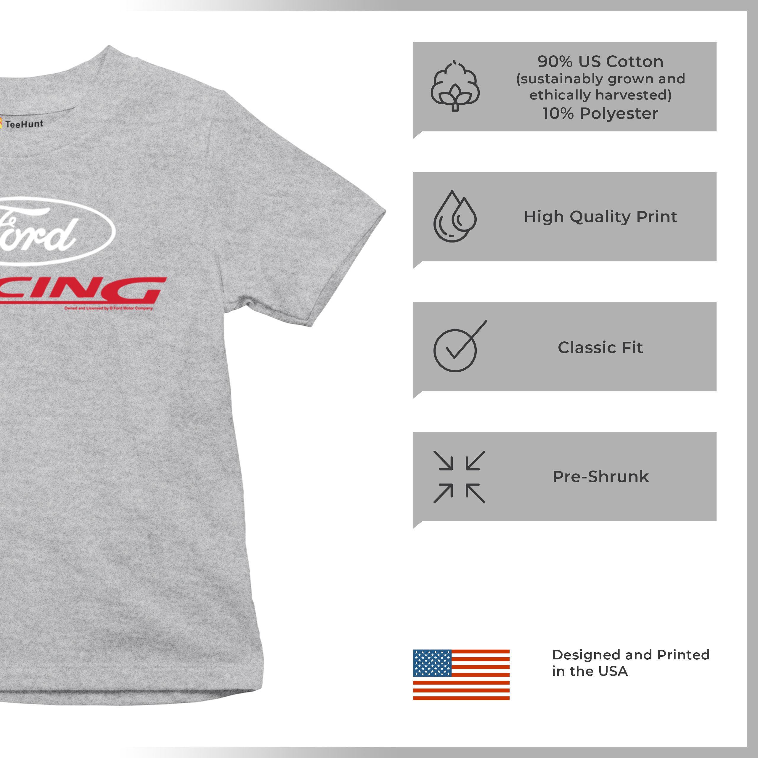 Ford Racing Youth T-shirt American Muscle Car Performance Mustang GT Kids - Picture 14 of 36