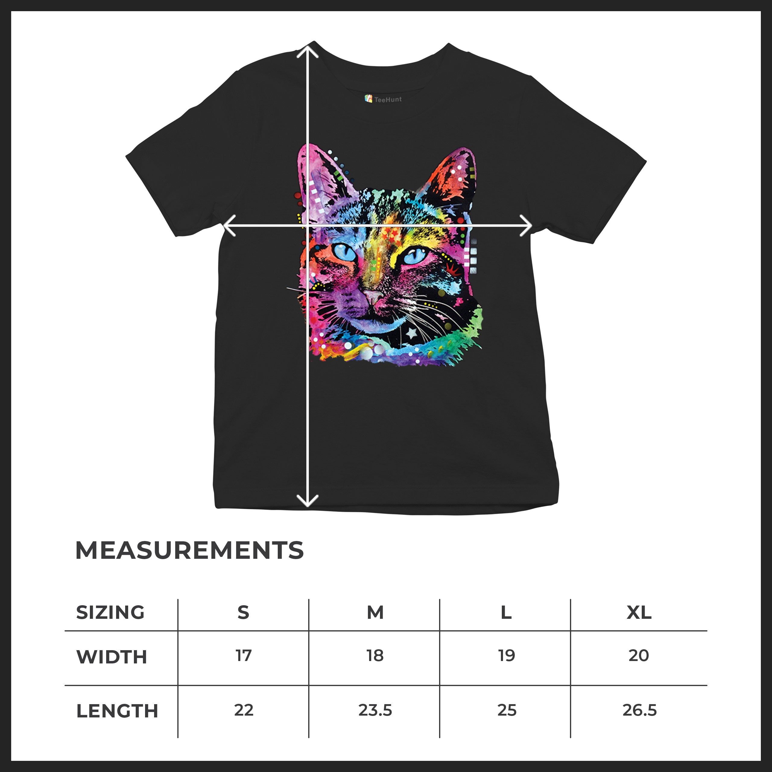 Dean Russo Thoughtful Cat Youth T-shirt Colorful Pet Kitten Eyes Meow Kids - Picture 8 of 50